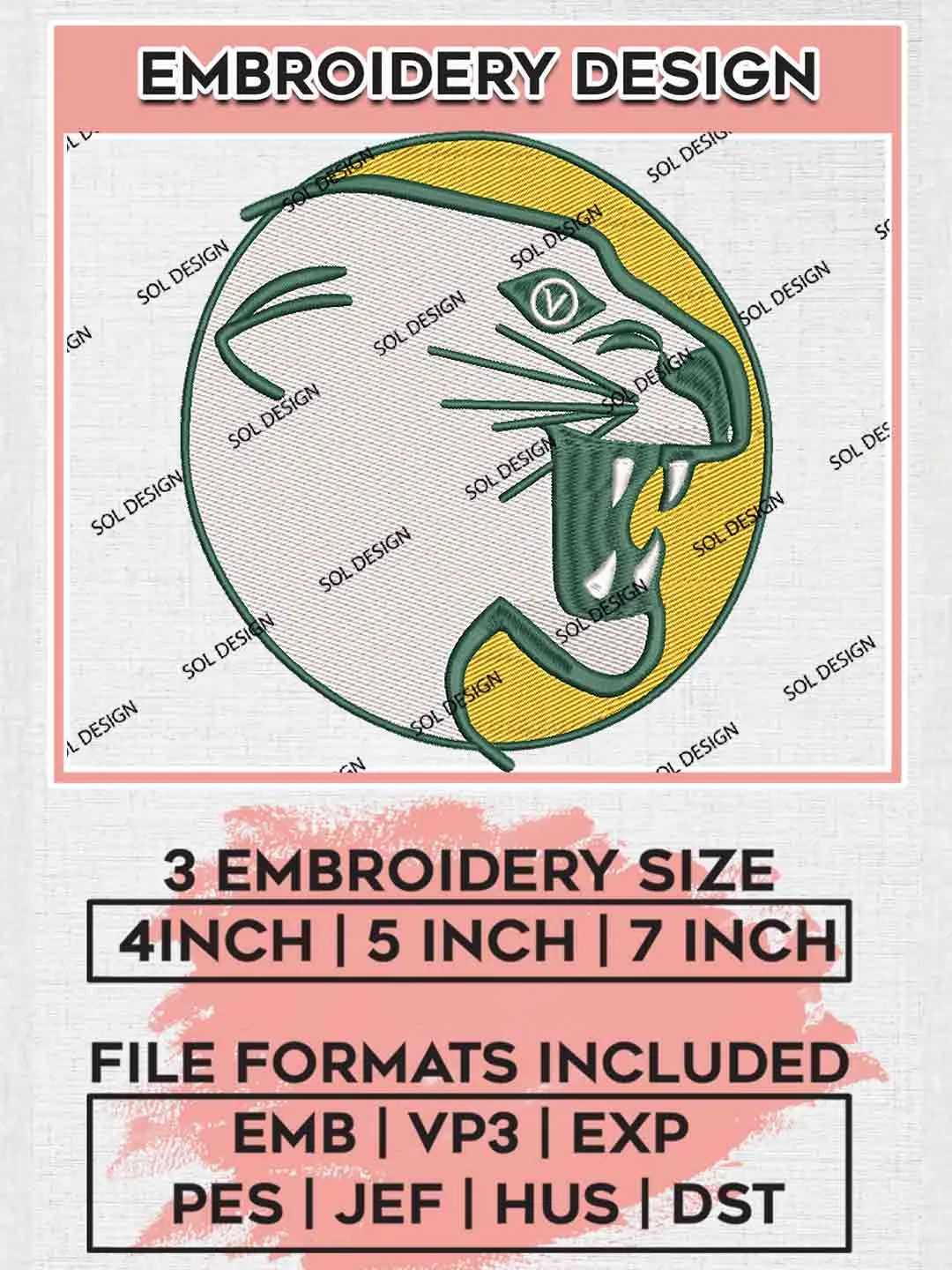 NCAA Vermont Catamounts Logo Embroidery Designs, NCAA Logo Embroidery files, NCAA Catamounts Team, Machine embroidery designs, Instant Download