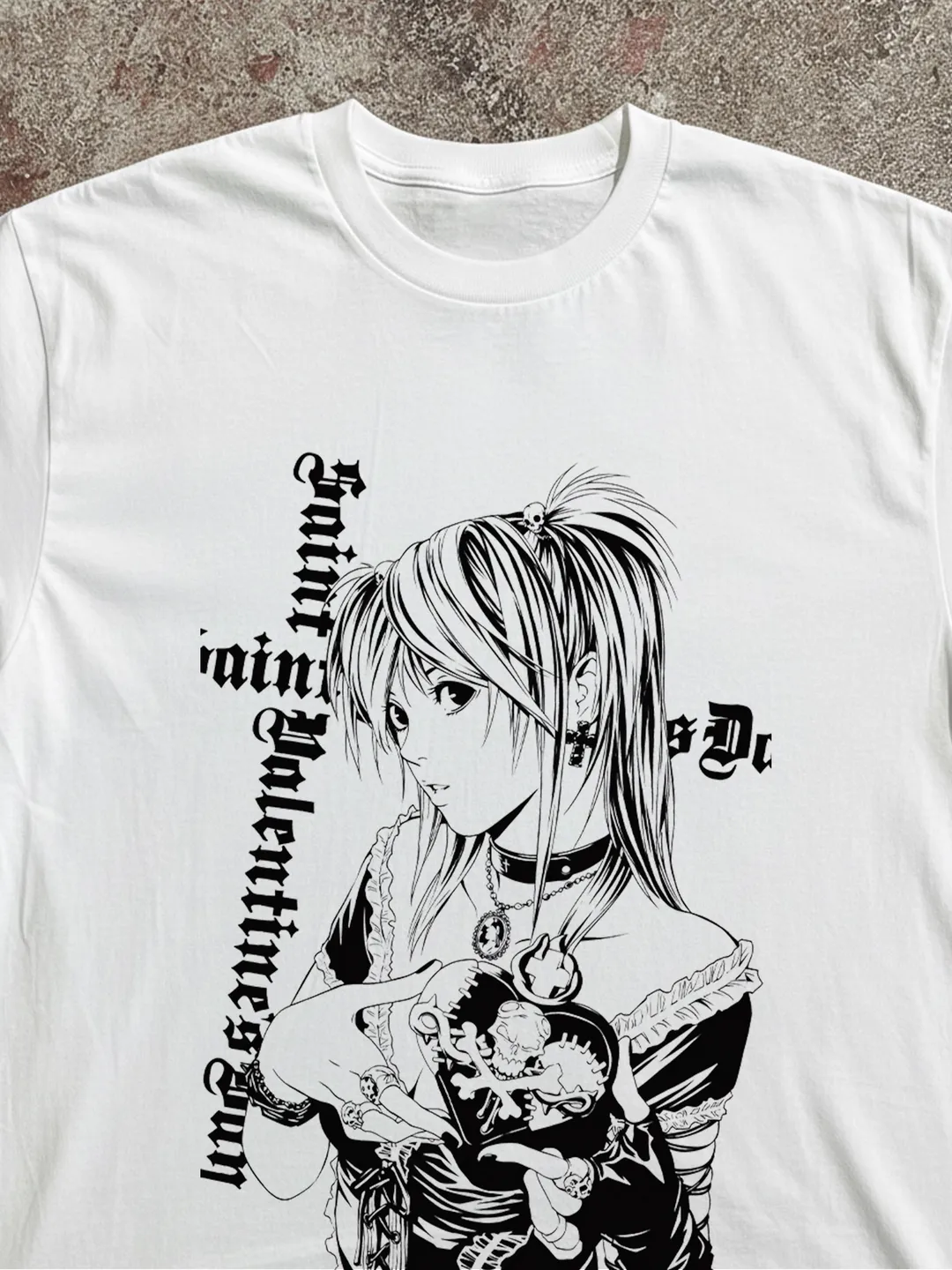Misa Amane Anime T-Shirt, Goth Y2K Streetwear Tee, Grunge Manga Style