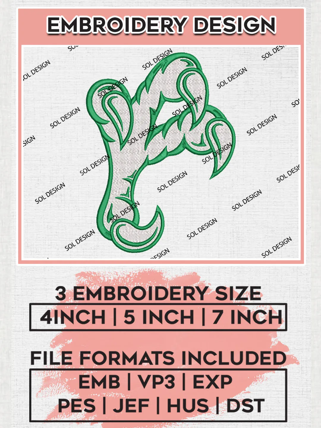 North Texas Mean Green Football Team Logo Embroidery Design Files, NCAA North Texas Mean Green Team Embroidery, NCAA Game Day, Machine embroidery designs, Digital Download
