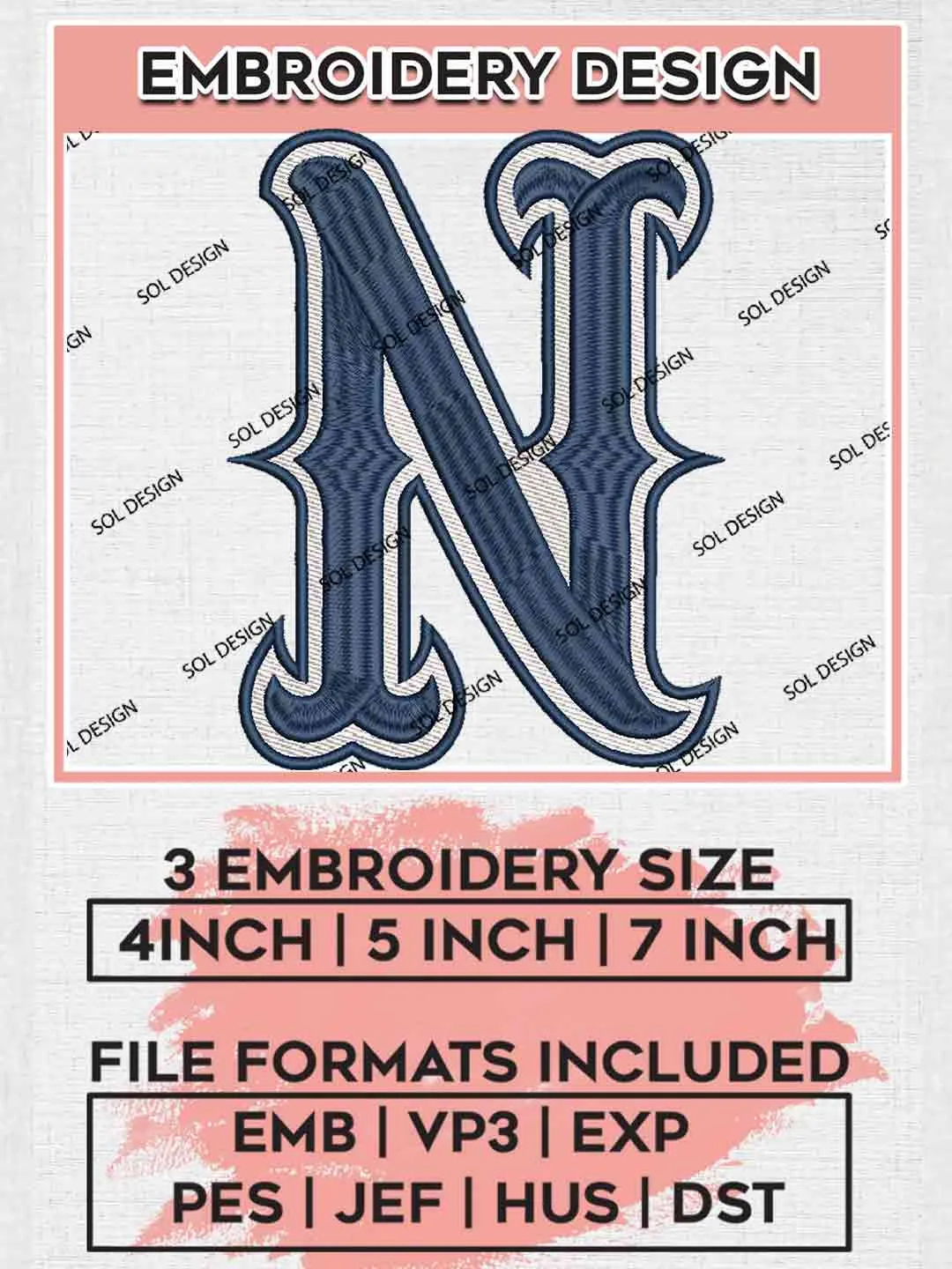 Nevada Wolf Pack Logo Embroidery Designs, NCAA Logo Embroidery files, NCAA Nevada Wolf Pack Team, Machine embroidery designs, Instant Download