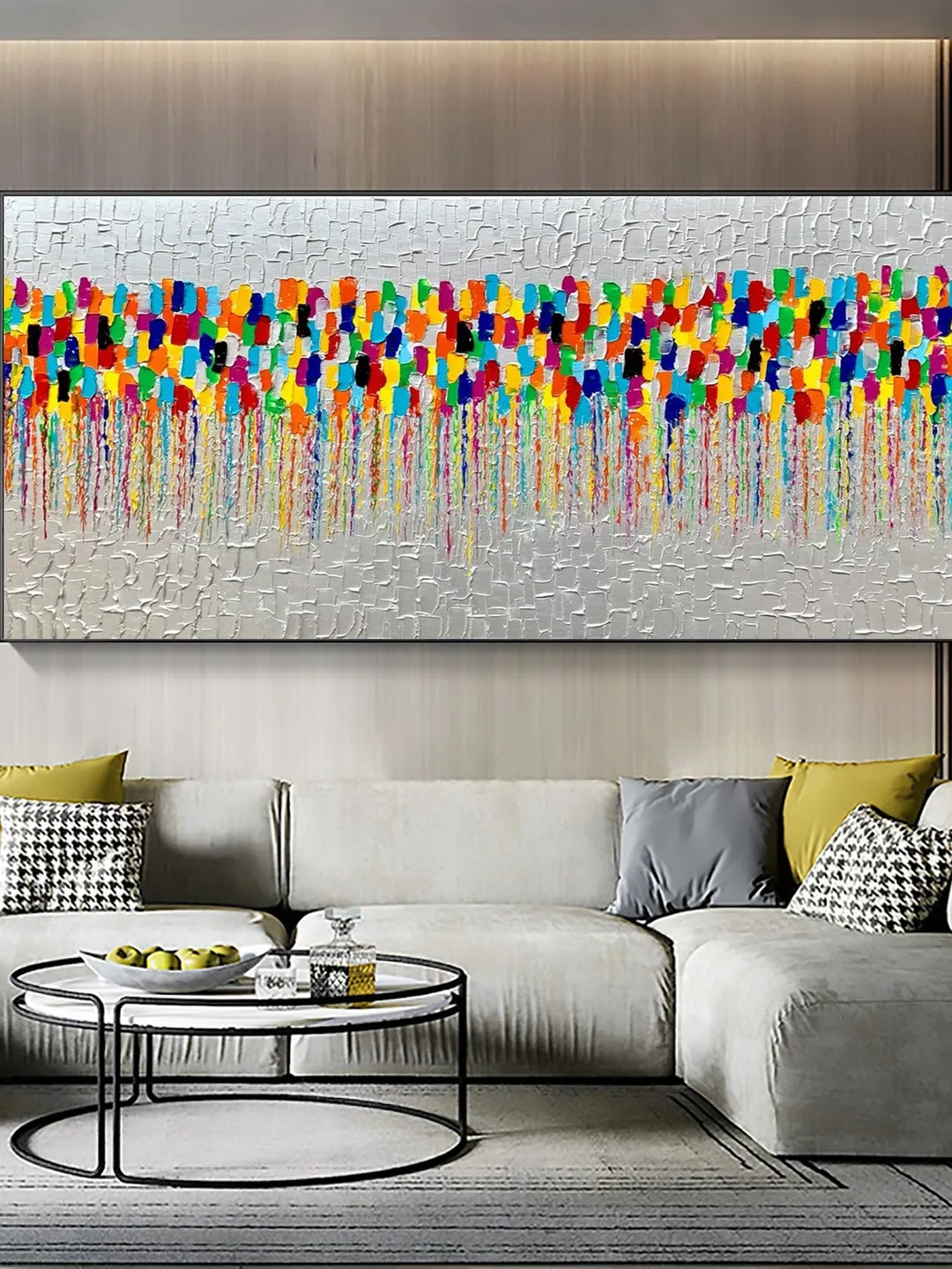 Original Oil Painting On Canvas, Abstract Colorful Textured Palette Art, Large Wall Art, Living room Wall Art, Home Decor, Boho Wall Decor