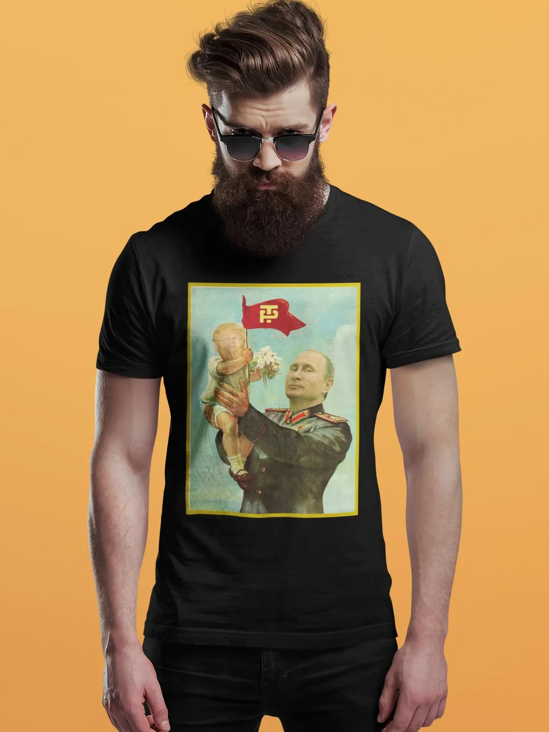 Putin Holding Baby Trump Shirt, Funny Anti Trump Tee, Political Satire, Anti MAGA Gift, FDT Shirt, Donald Trump Parody, Liberal Statement