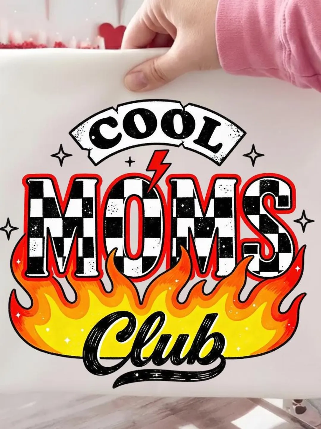 Cool Moms Club PNG Mothers Day Gift Mama Edgy Checkered Positive ...