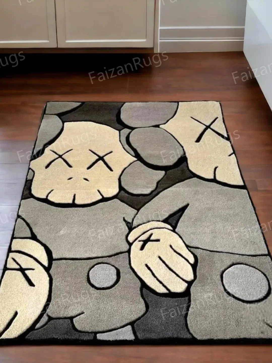 Kaws Handmade 100% Wool Case Rugs & Carpets, Handmade Carpet For Living Room, Dining Room, Hallway, Multiroom CarpetsLiving Room, Dining Room, Hallway, Multiroom Carpets.