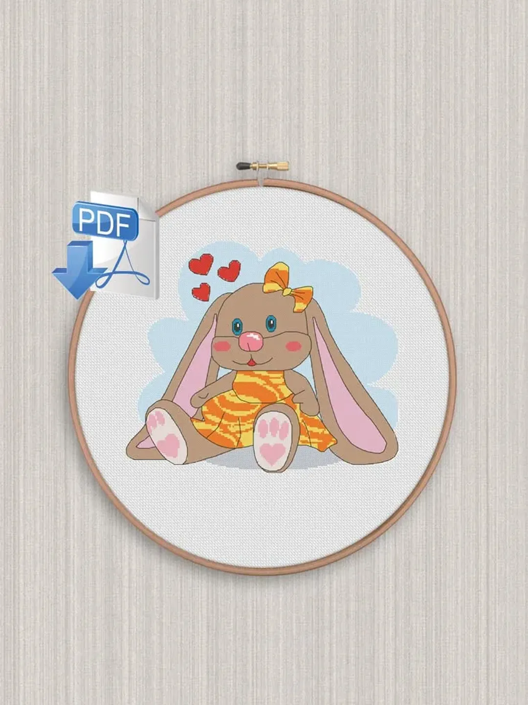 Bunny cross stitch pattern Rabbit cross stitch pattern Baby cross stitch pattern Animals cross stitch pattern PDF cute bunny, nursery cross stitch Easter bunny cross stitch pattern