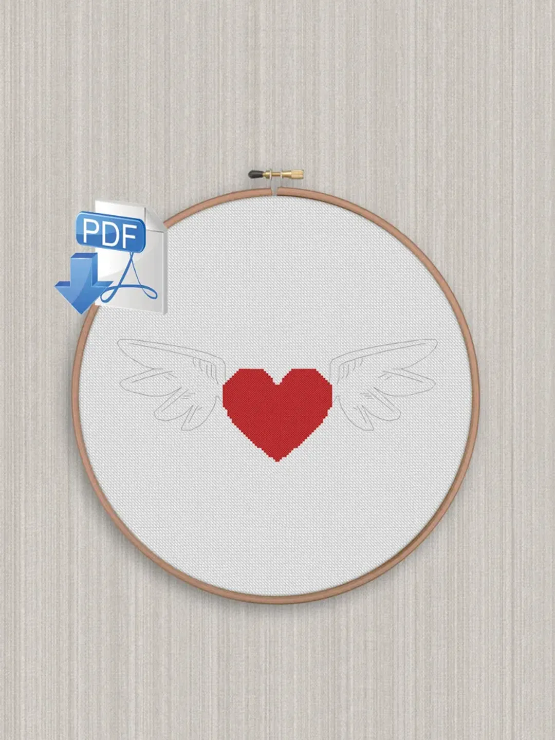 Heart cross stitch pattern Valentine's Day cross stitch pattern Love cross stitch Instant PDF Download Valentines cross stitch pattern