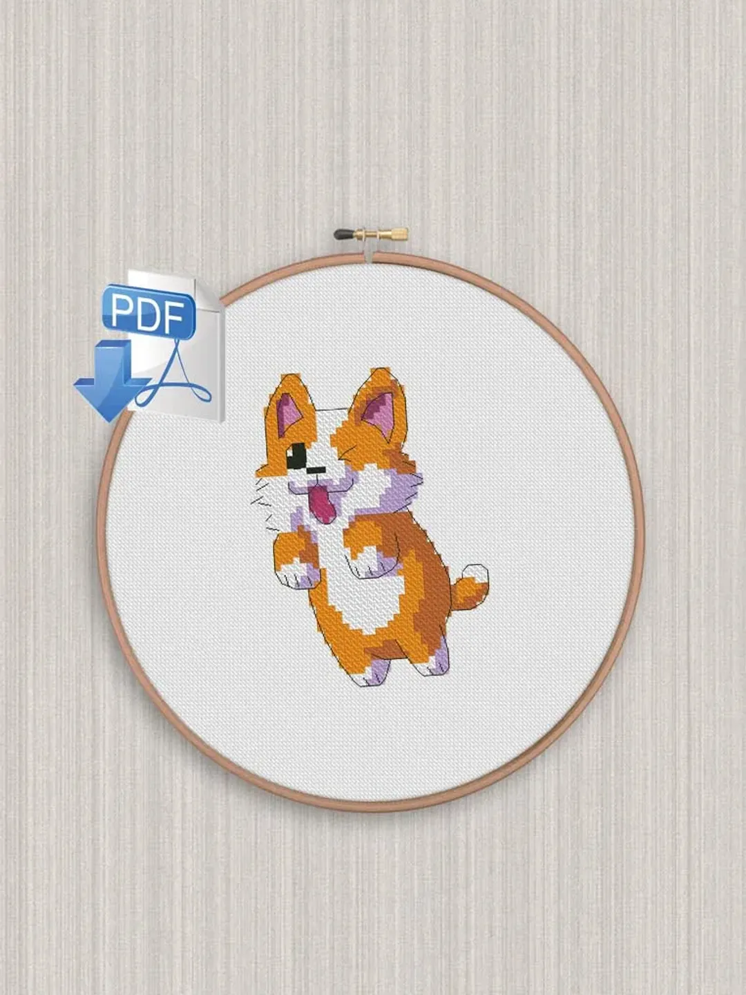 Corgi cross stitch pattern Dog cross stitch pattern Animals cross stitch pattern PDF