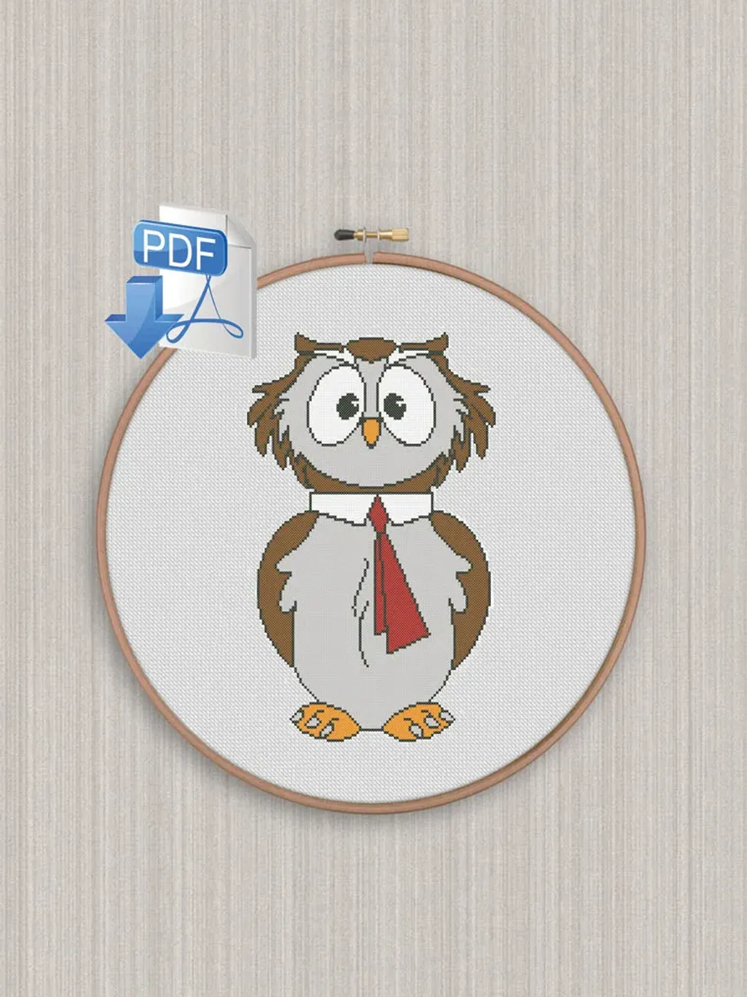 Owl cross stitch pattern Bird cross stitch pattern Cross stitch pattern PDF