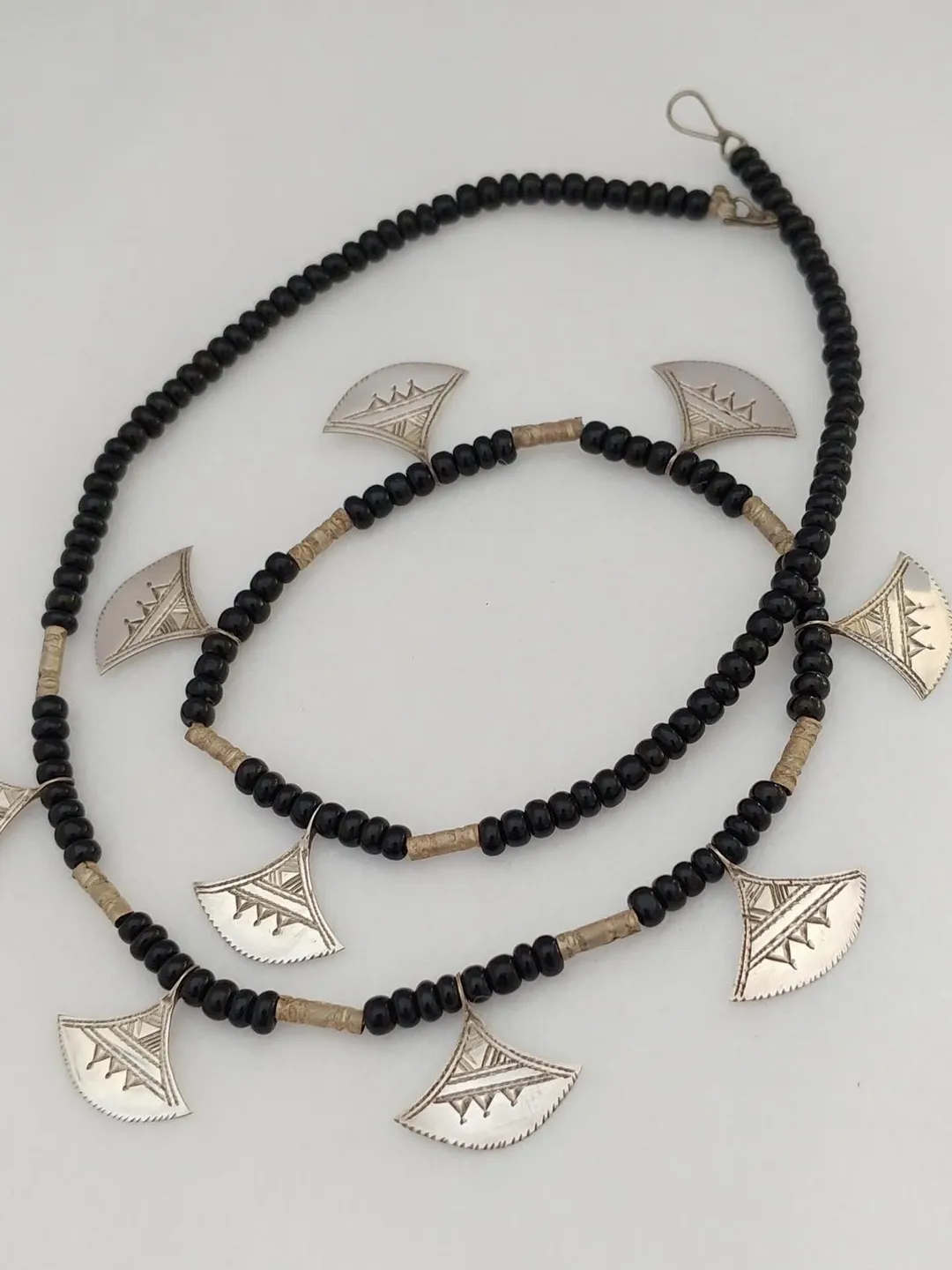 Vintage Tuareg Necklace Sterling Silver: Moroccan Pendant Berber