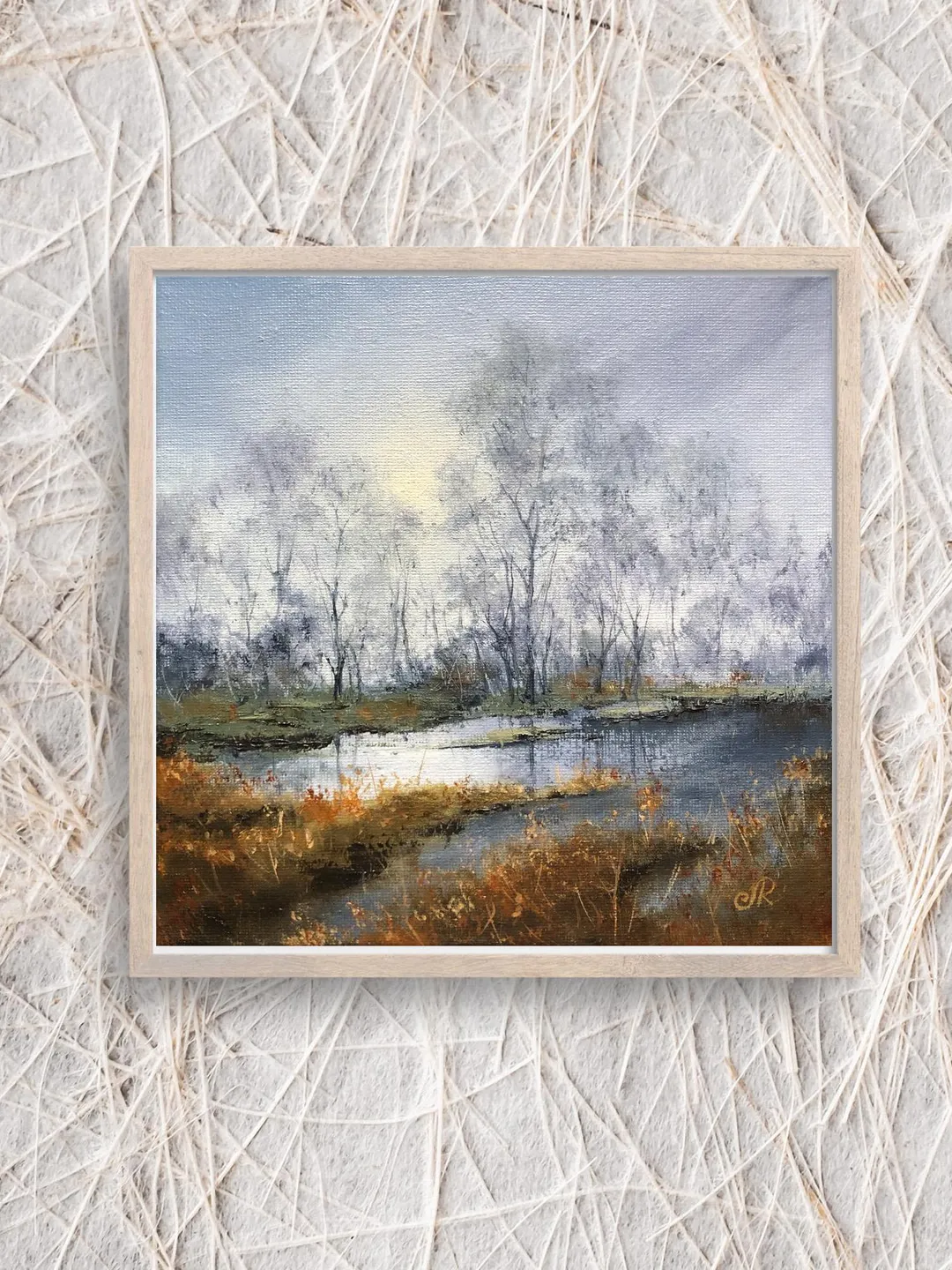 Landscape Original Oil Painting Forest Artwork