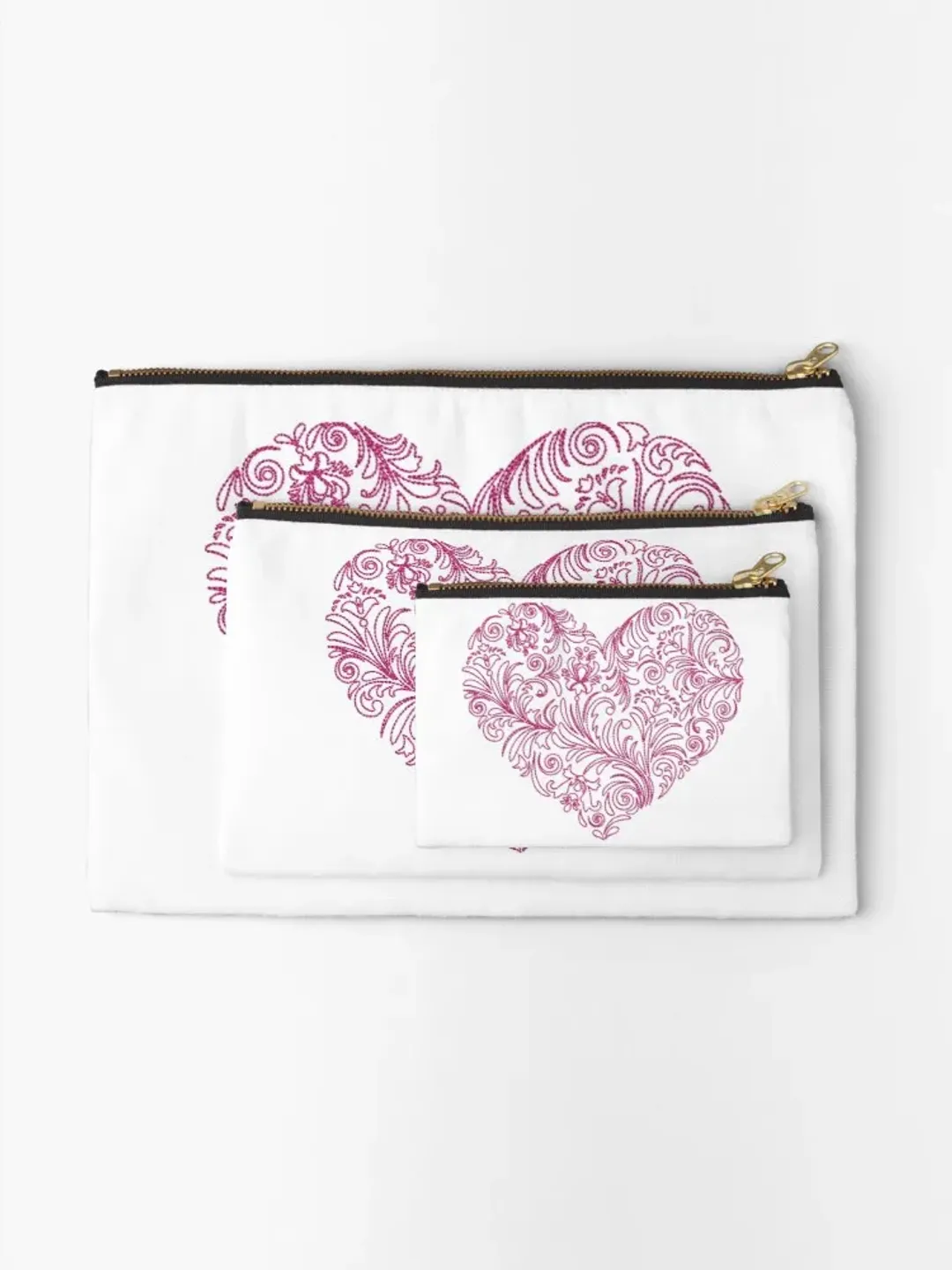 Machine embroidery design heart of ornaments