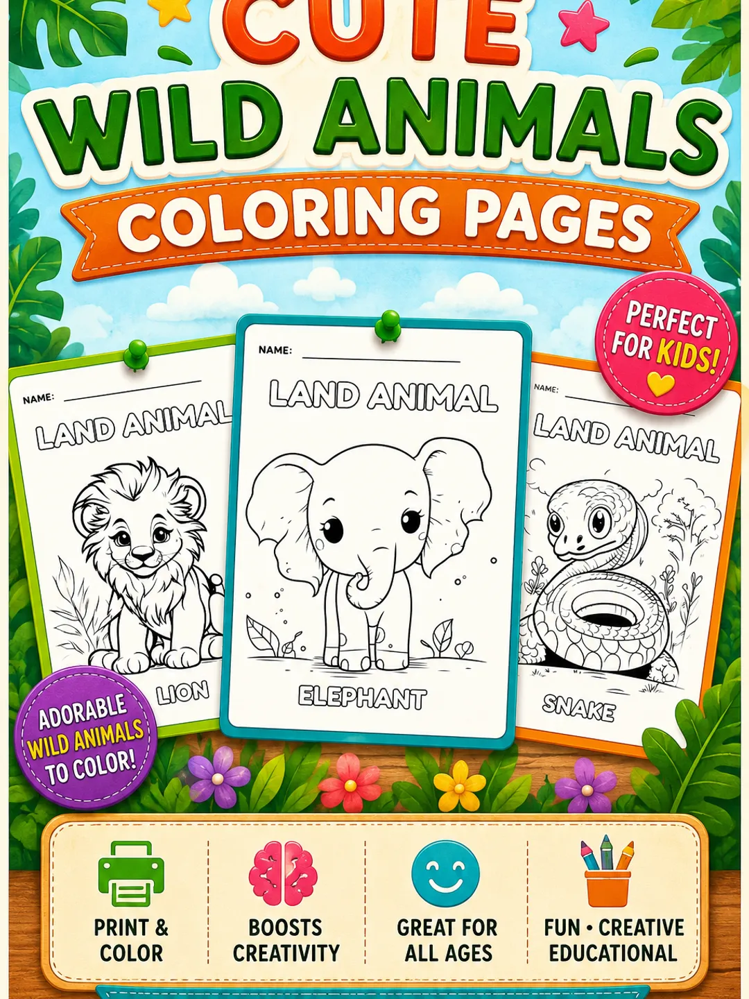 Animal Coloring Book | Cozy Coloring Book | Coloring Pages for Kids ...