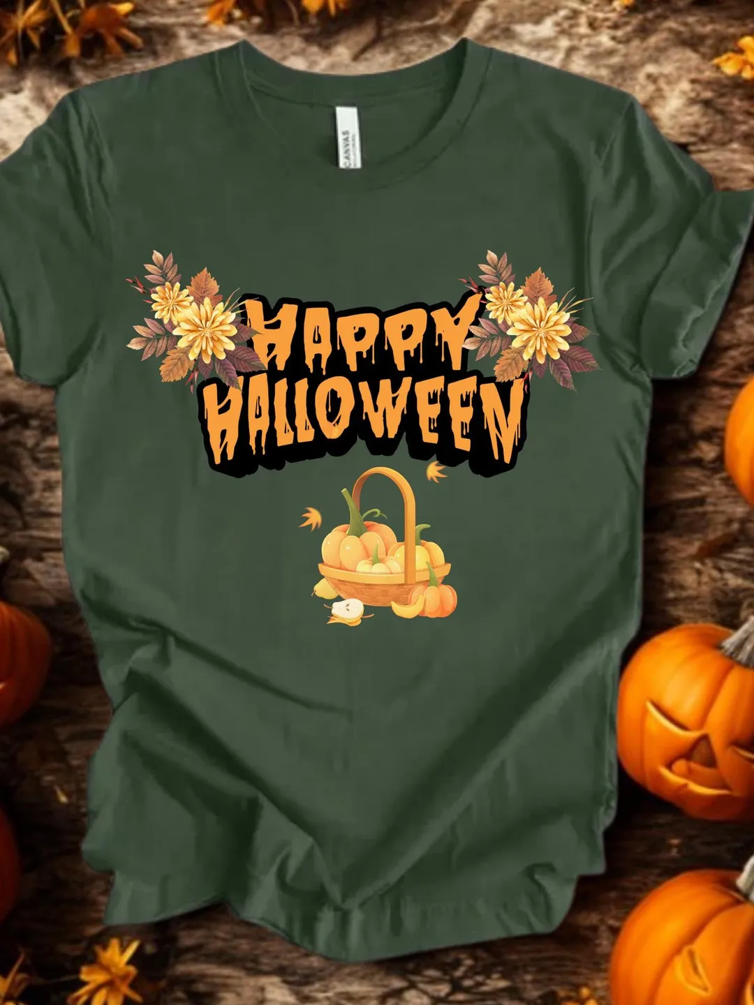 Happy Halloween Pumpkin T-Shirt, Spooky Fall Tee