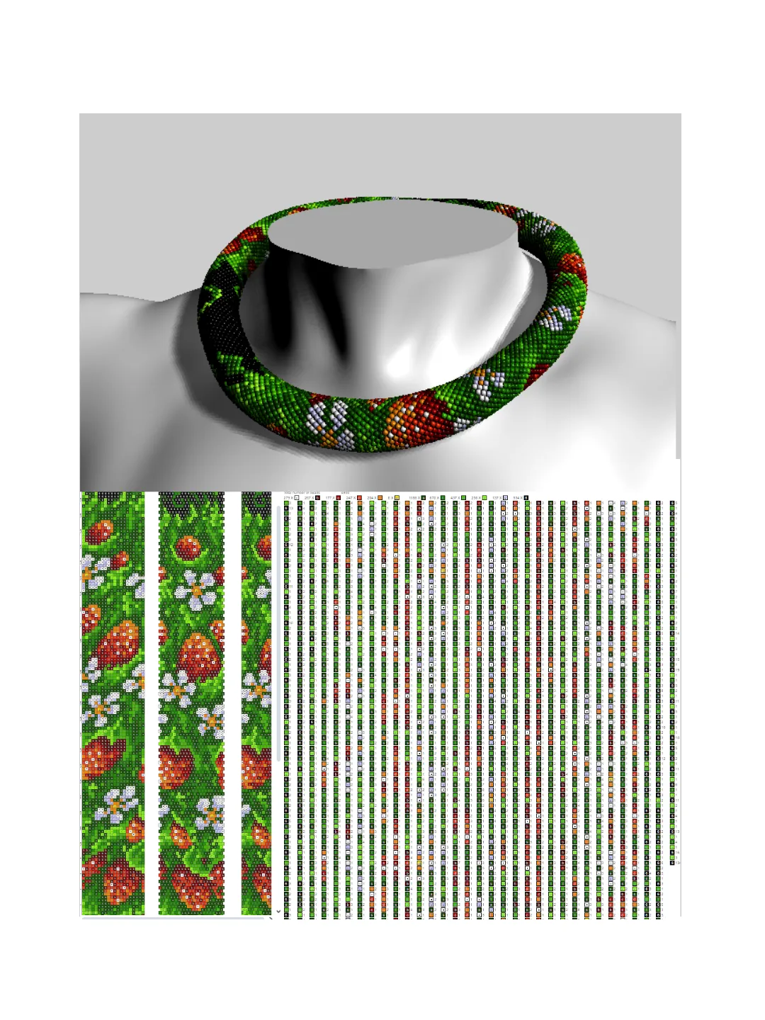 PDF Bead Crochet Pattern , Pattern for Necklace and Bracelet bead crochet