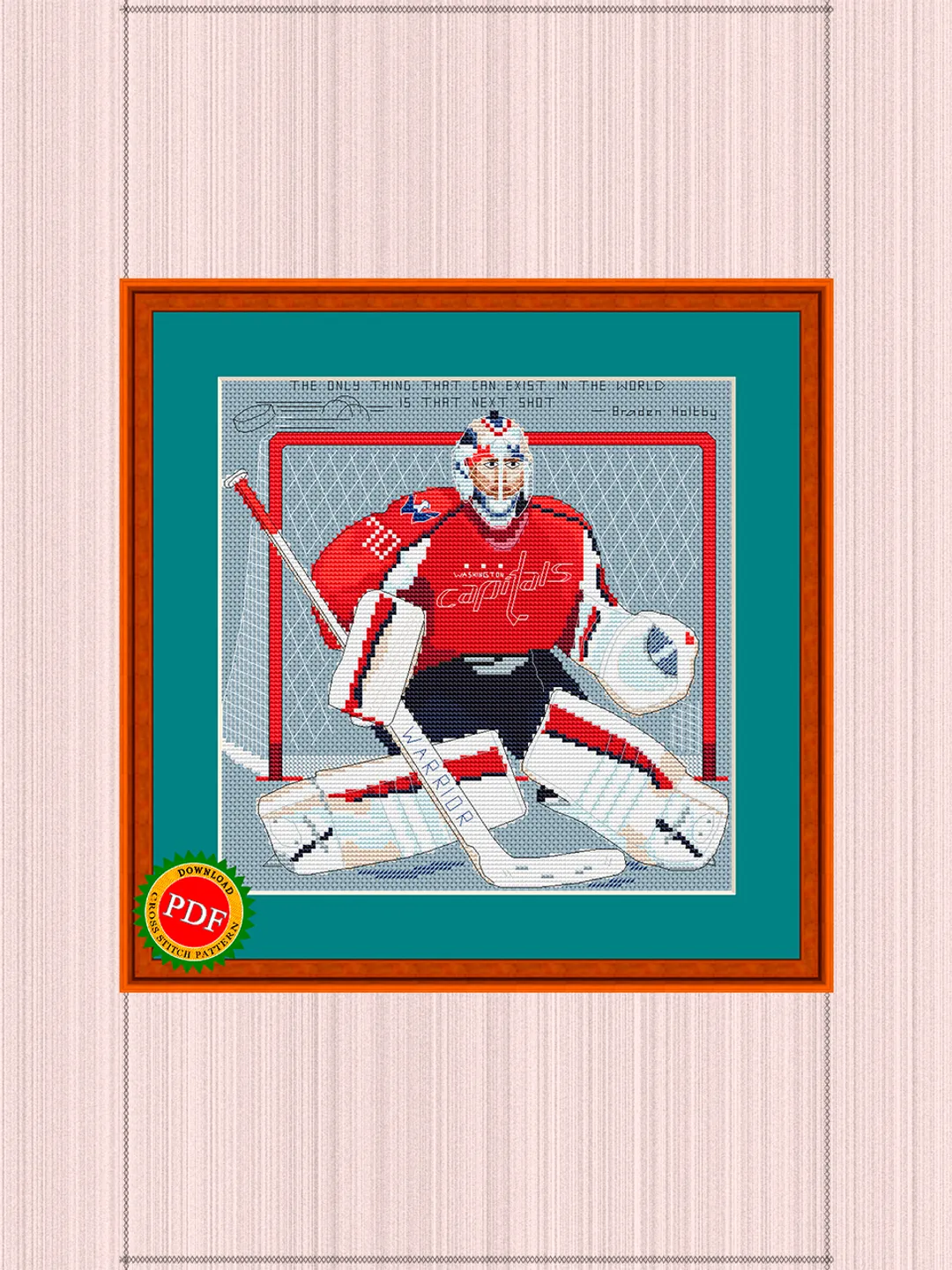 Goalkeeper Pattern Goalie Cross Stitch Pattern | Goaltender | Hockey Goalie