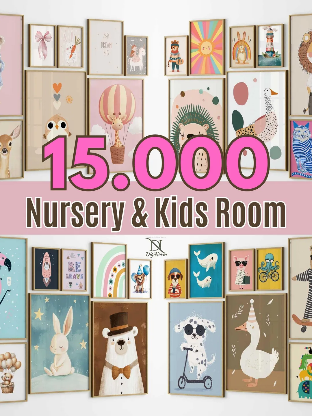 15000 Kids Room Wall Art Bundle, Playroom Decor, Toddler Room Prints, Colorful Nursery Gallery Wall Art, Eclectic Wall Art for Kids DIGITAL