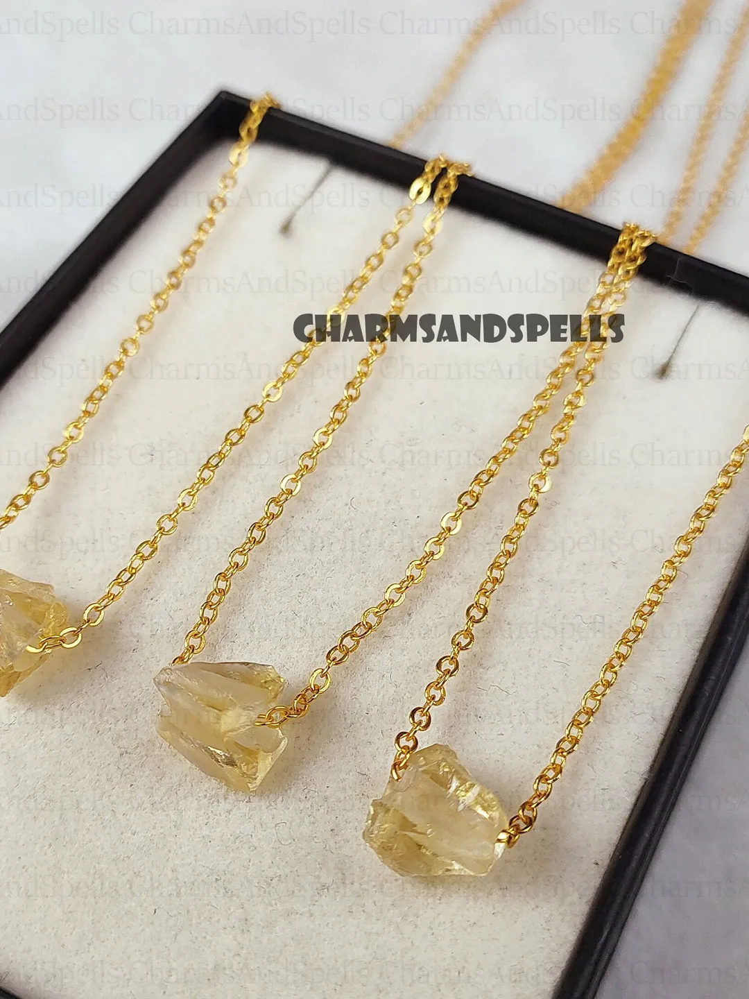 Raw citrine necklace | Healing crystal necklace | Chakra healing necklace | November birthstone necklace | Gift for women | Gift Jewelry