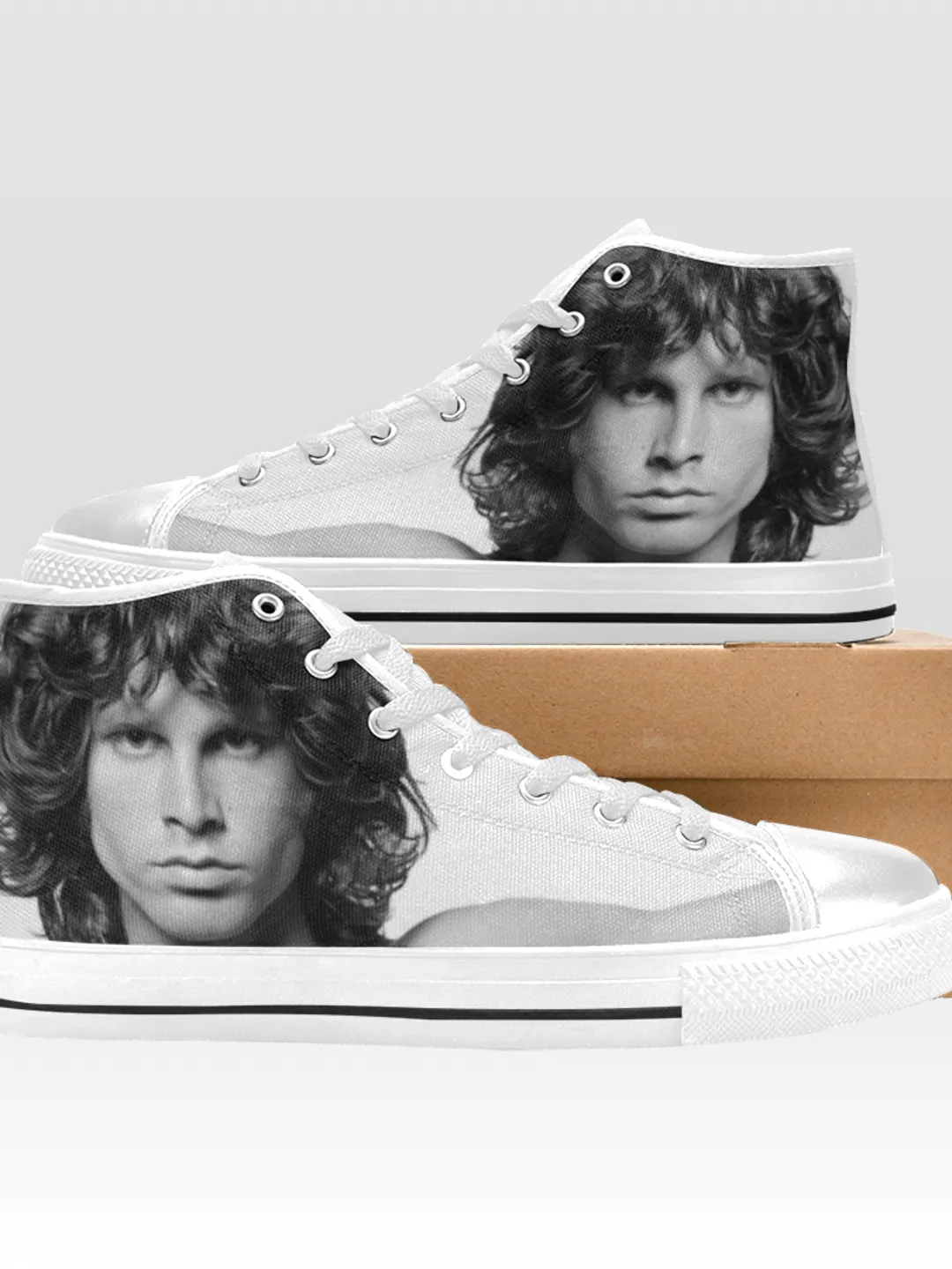 Jim Morrison Shoes, High-Top Sneakers, Handmade Footwear