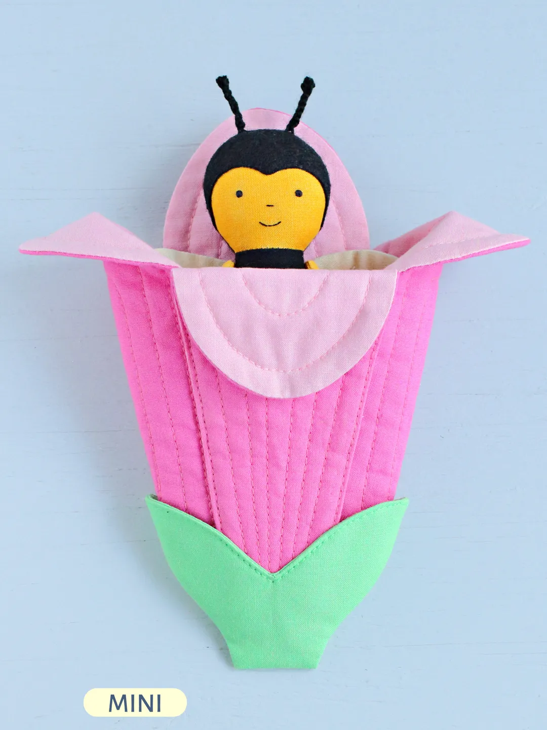 2 PDF Mini Bee with Flower Sleeping Bag Sewing Patterns Bundle