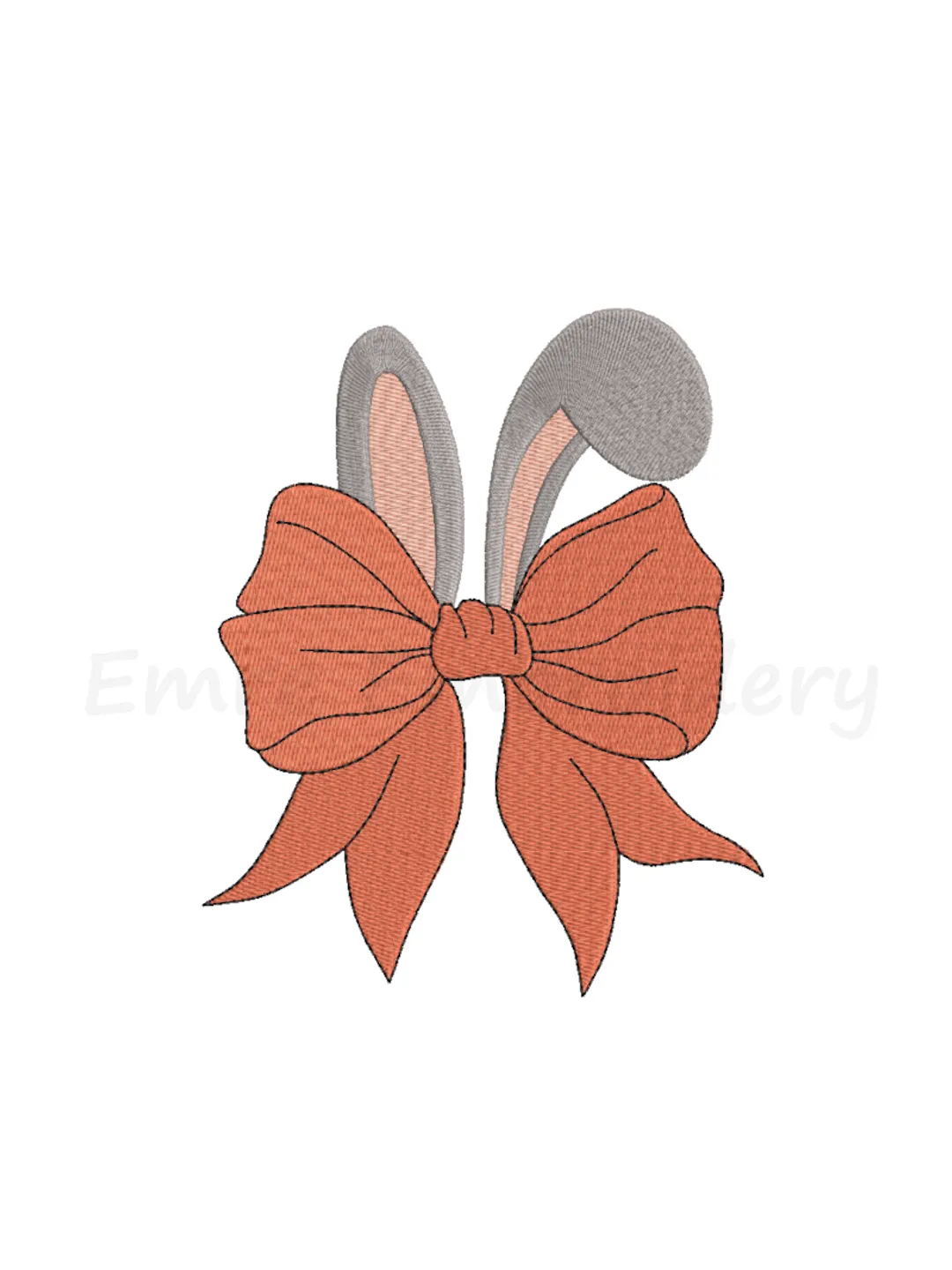 Coquette Easter Bunny Embroidery Design, Machine Embroidery Design, 5 Sizes, Instant Download