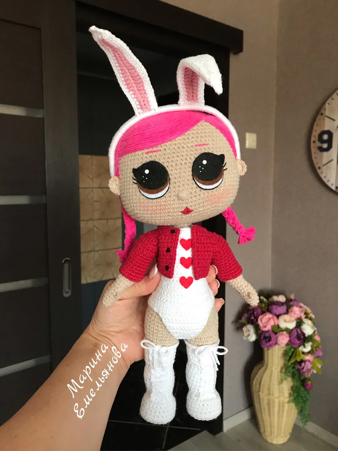 Digital Download - PDF. Crochet Pattern Doll Bunny . DIY amigurumi toy tutorial.