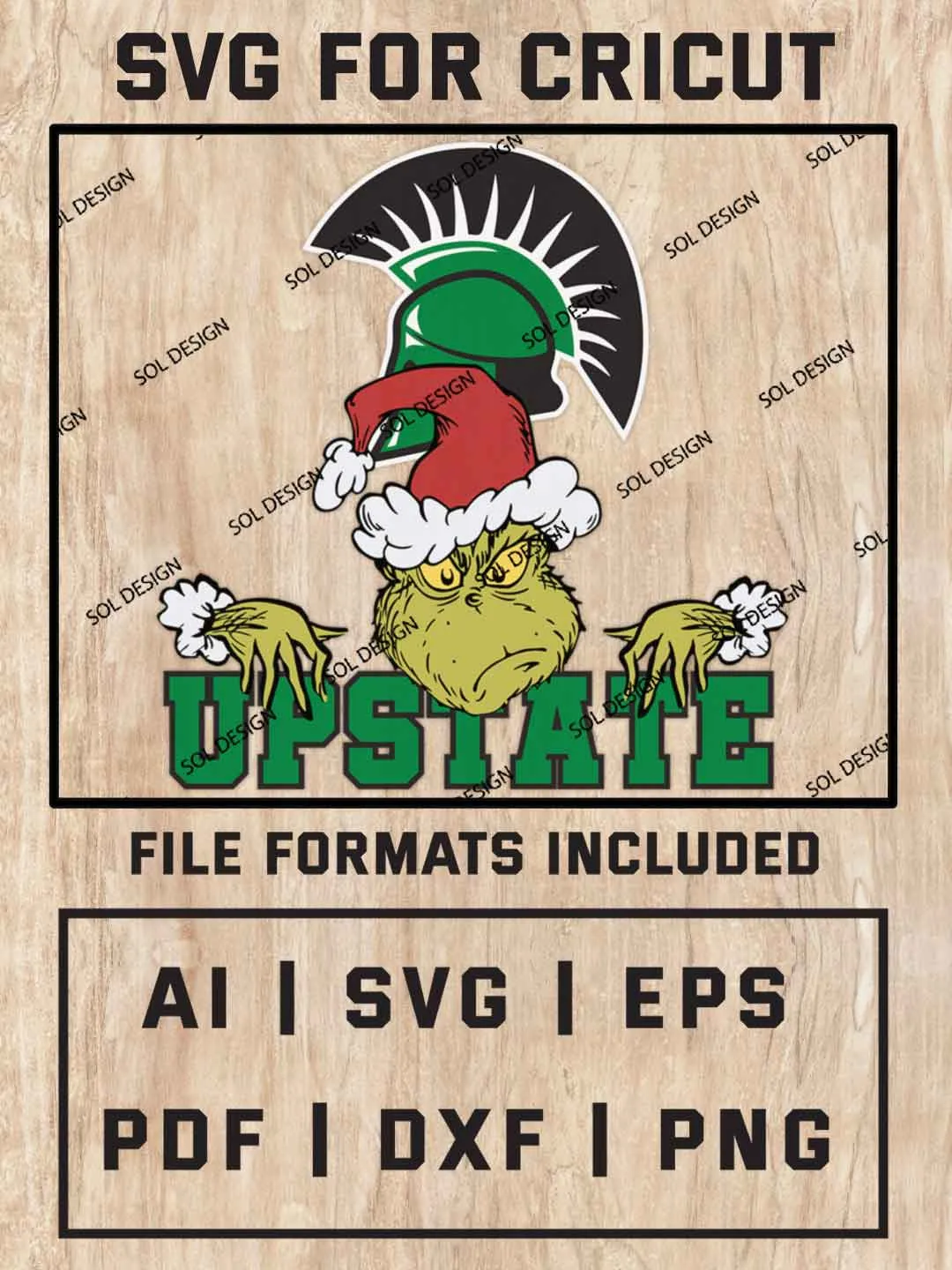 Grinch South Carolina Upstate Spartans SVG, NCAA SVG Design, NCAA USC Spartans SVG, NCAA Spartans Cricut, Christmas Svg, Grinch svg, Digital Download