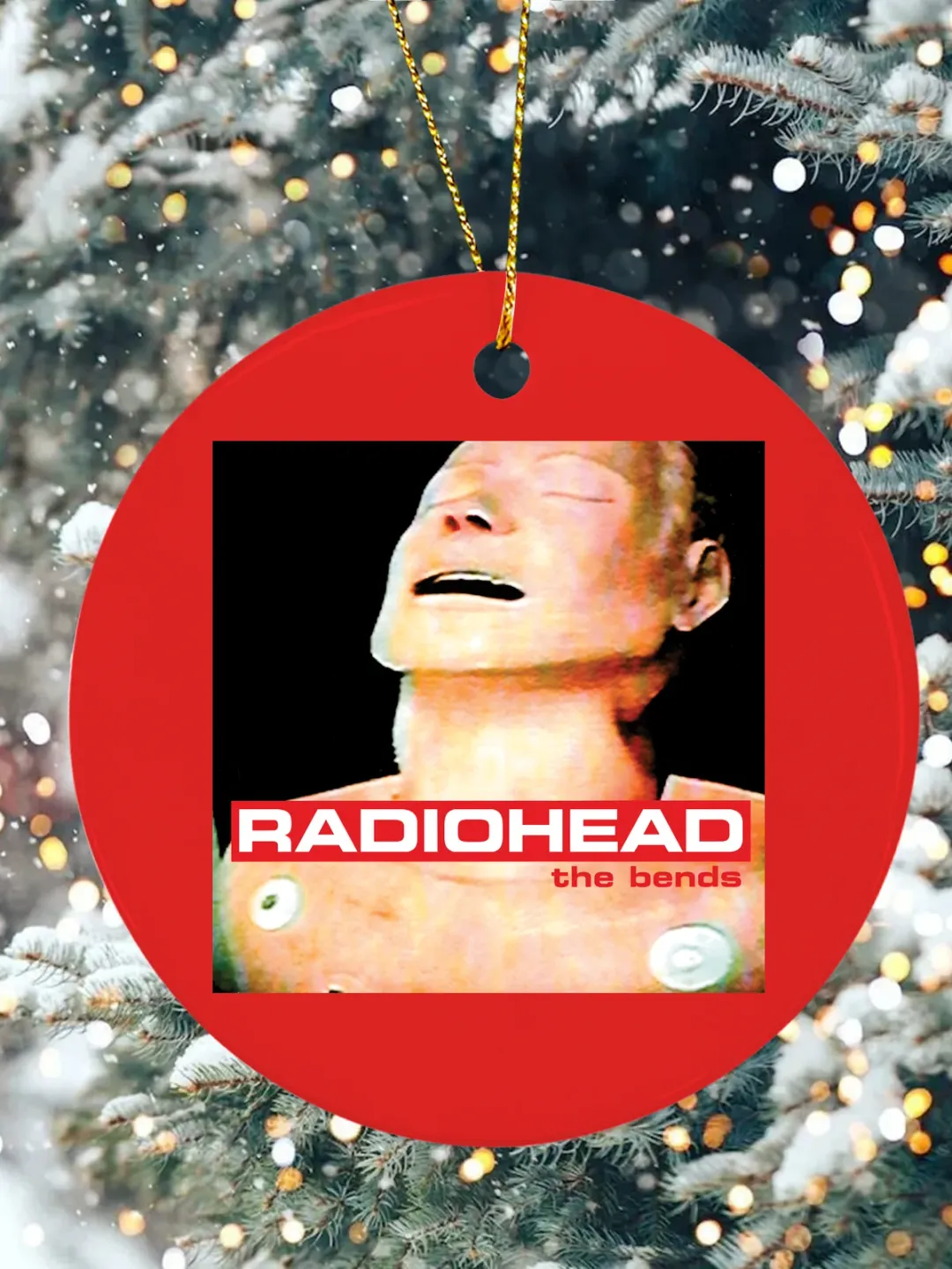 With Radiohead Christmas Ceramic Ornament
