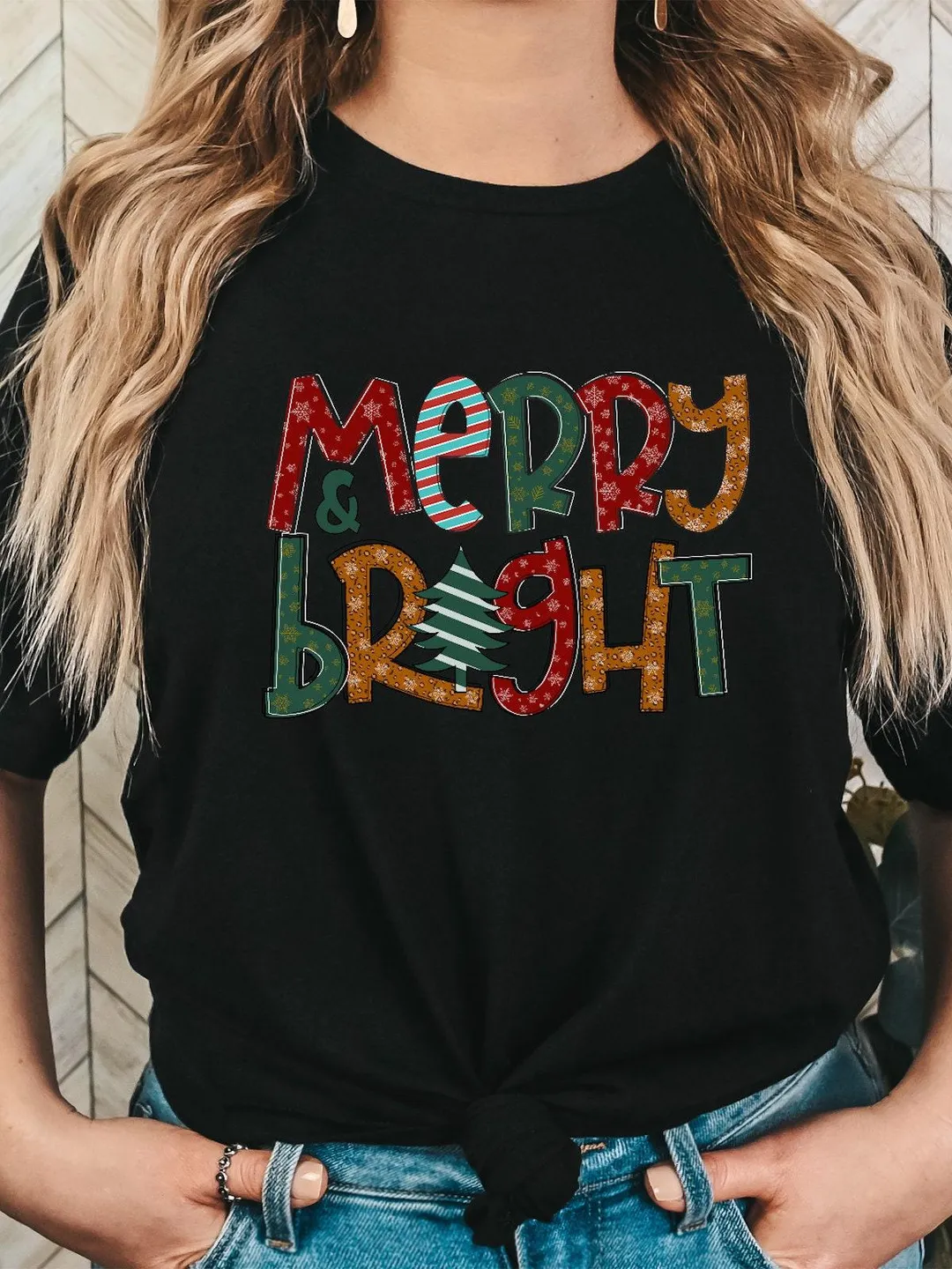 Merry and Bright Christmas Sweatshirt - Women's Holiday Shirt