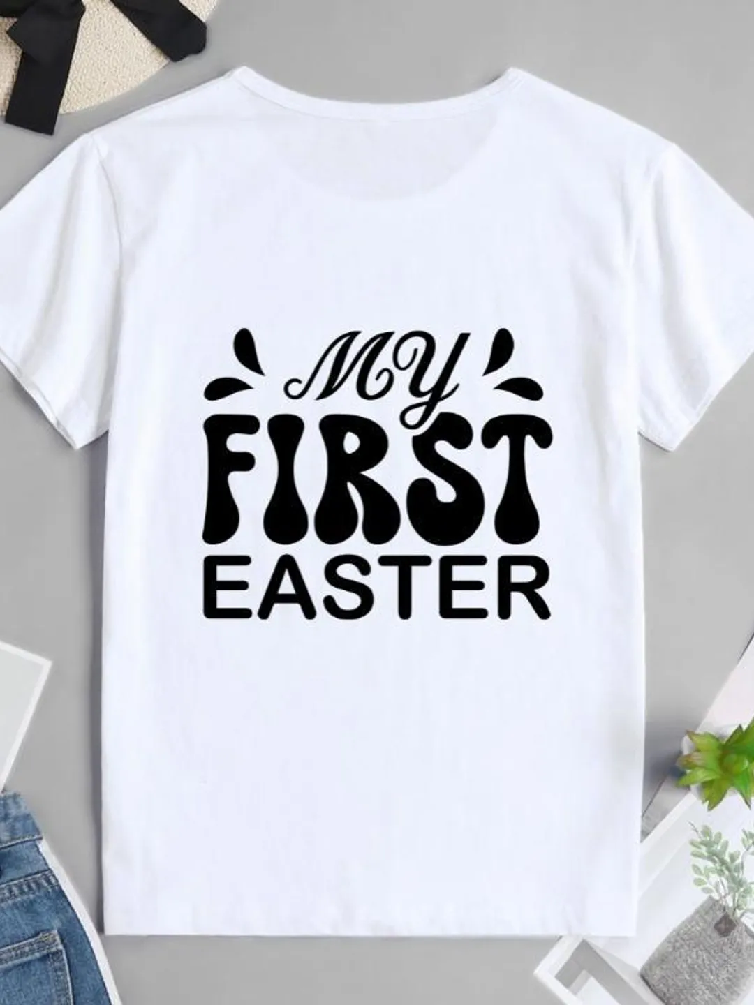 My First Easter PNG, Baby Easter Outfit Design (Digital Download)