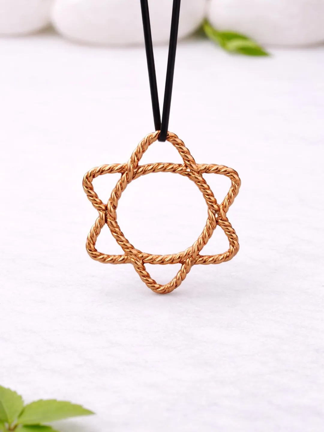 Handmade Copper Sacred Geometry Pendant | Boho Spiritual Necklace