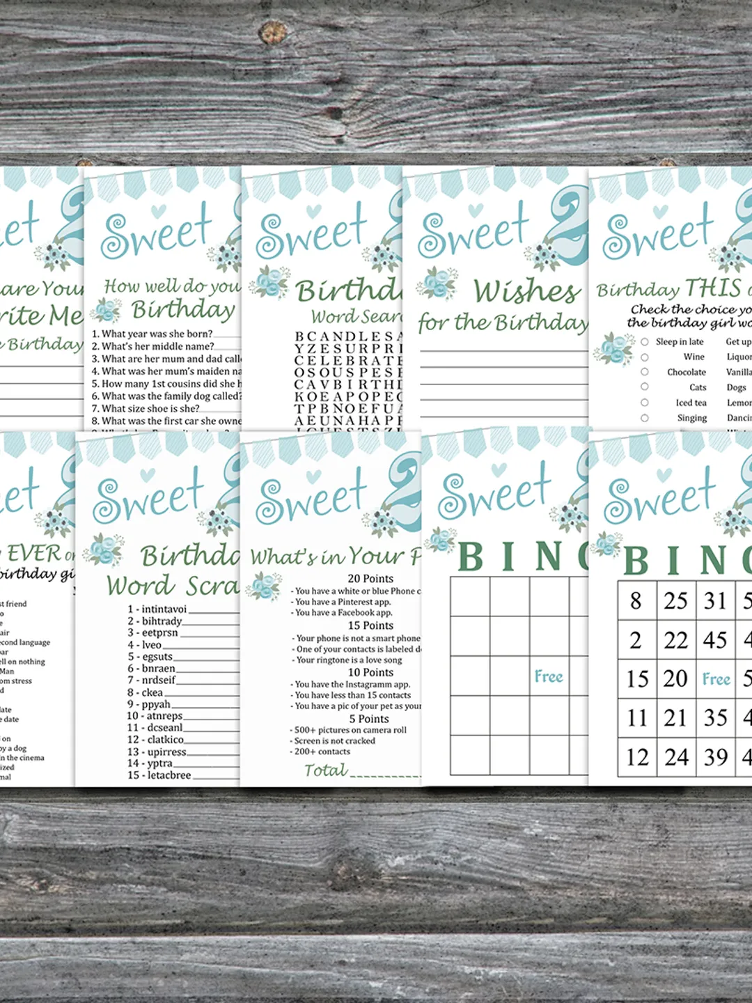 21st Birthday Party Games bundle,Adult birthday games package,Printable Birthday Games,INSTANT DOWNLOAD