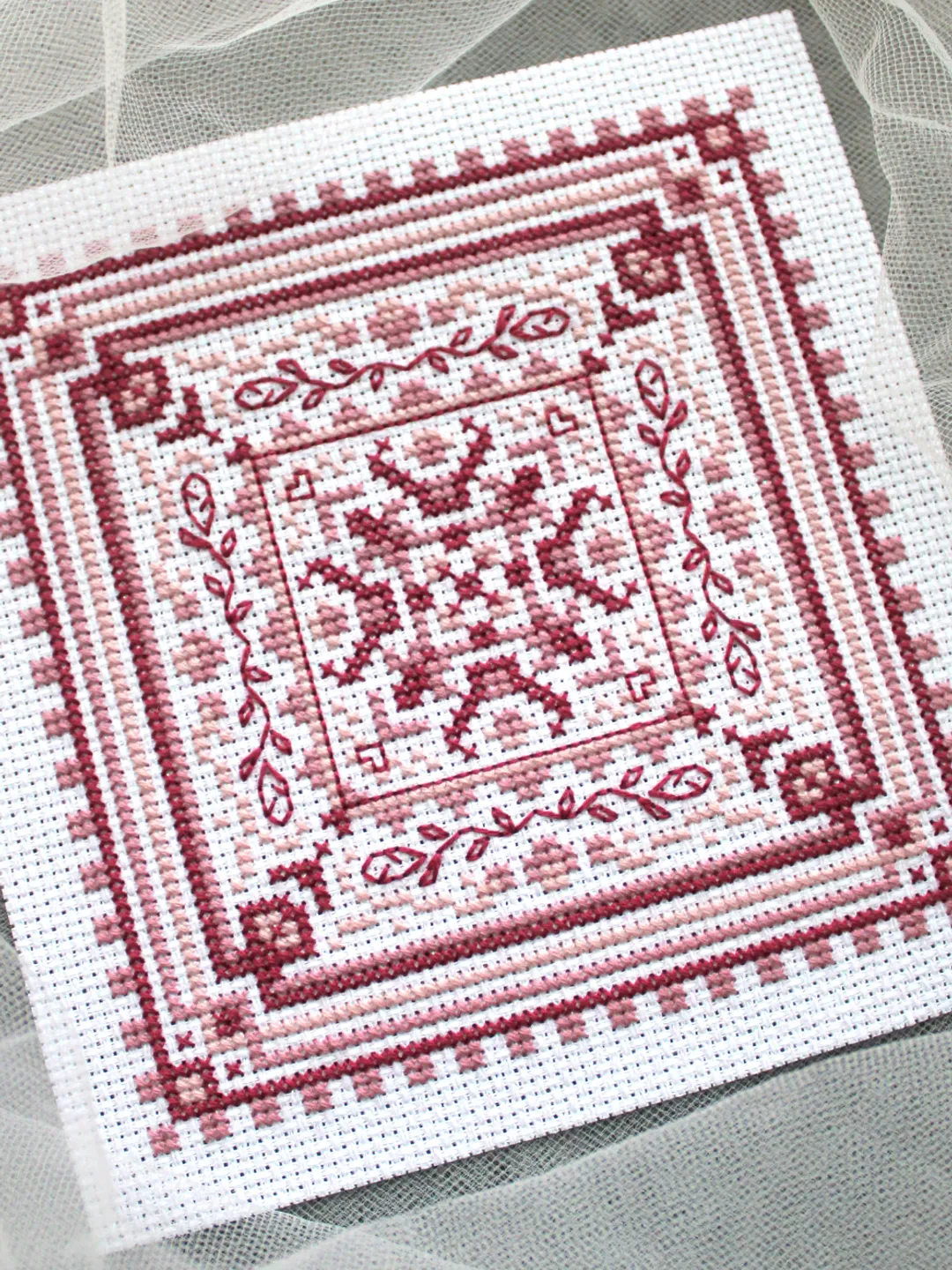 Cross stitch pattern Geometry, easy cross stitch chart PDF