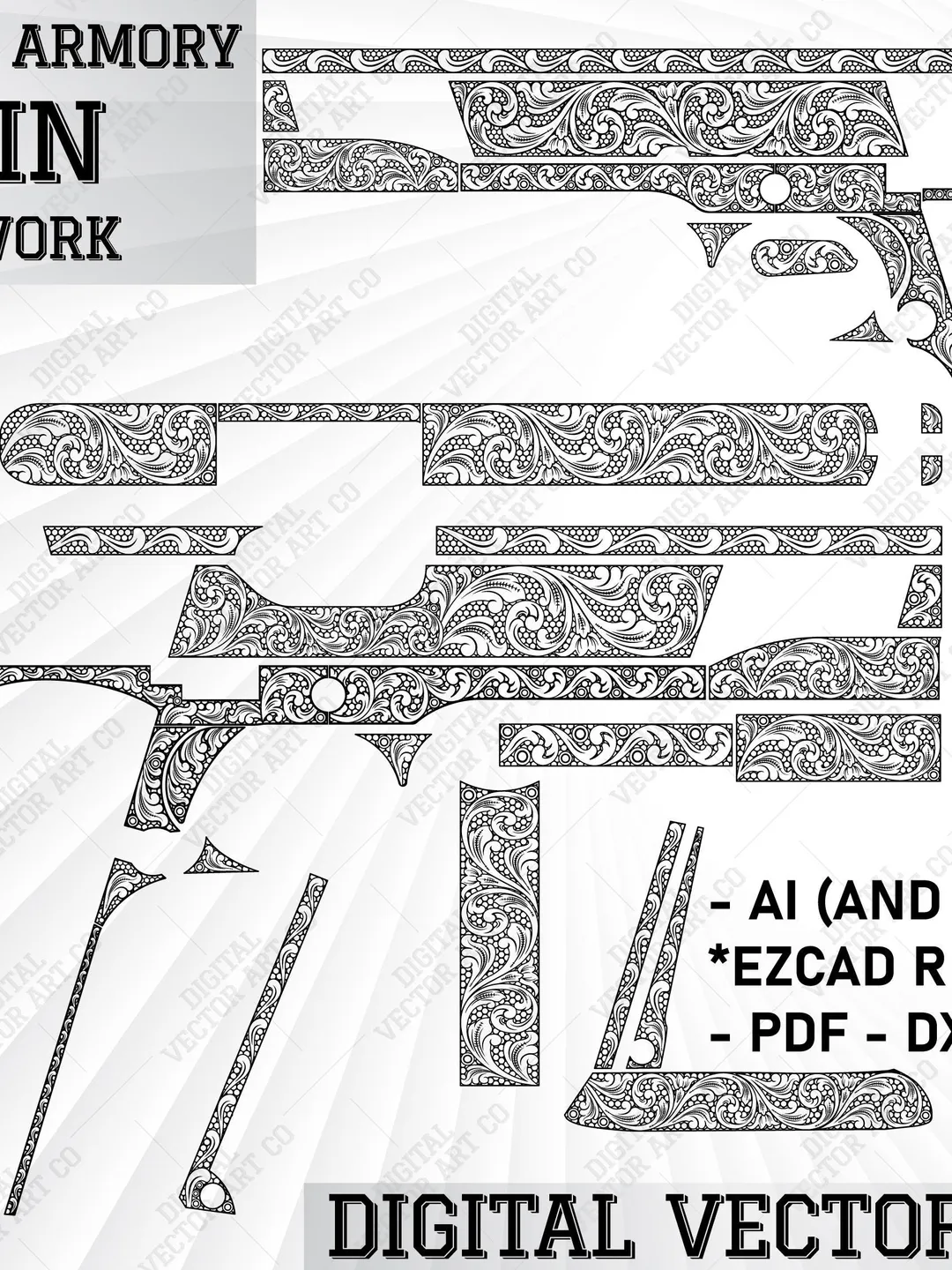 Springfield Armory Ronin Scrollwork | Springfield Engraving Design