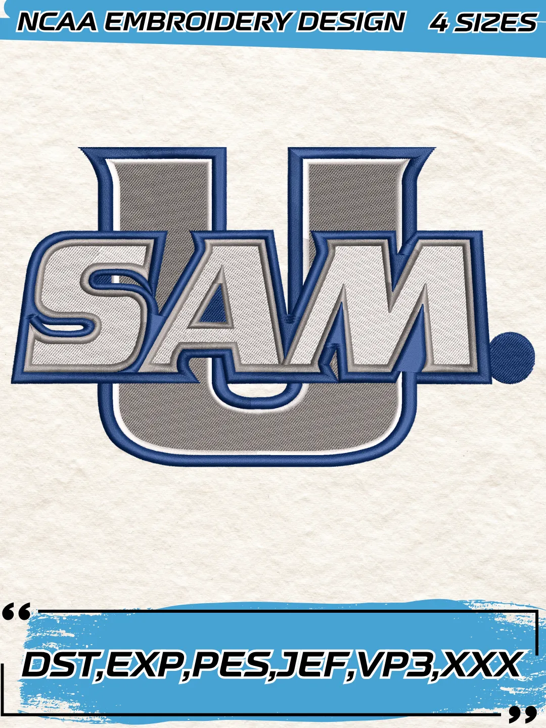 Samford Bulldogs Alternate Logos Embroidery Design,NCAA Logo Embroidery Design,Machine Embroidery Design File,4 Sizes, Digital Download