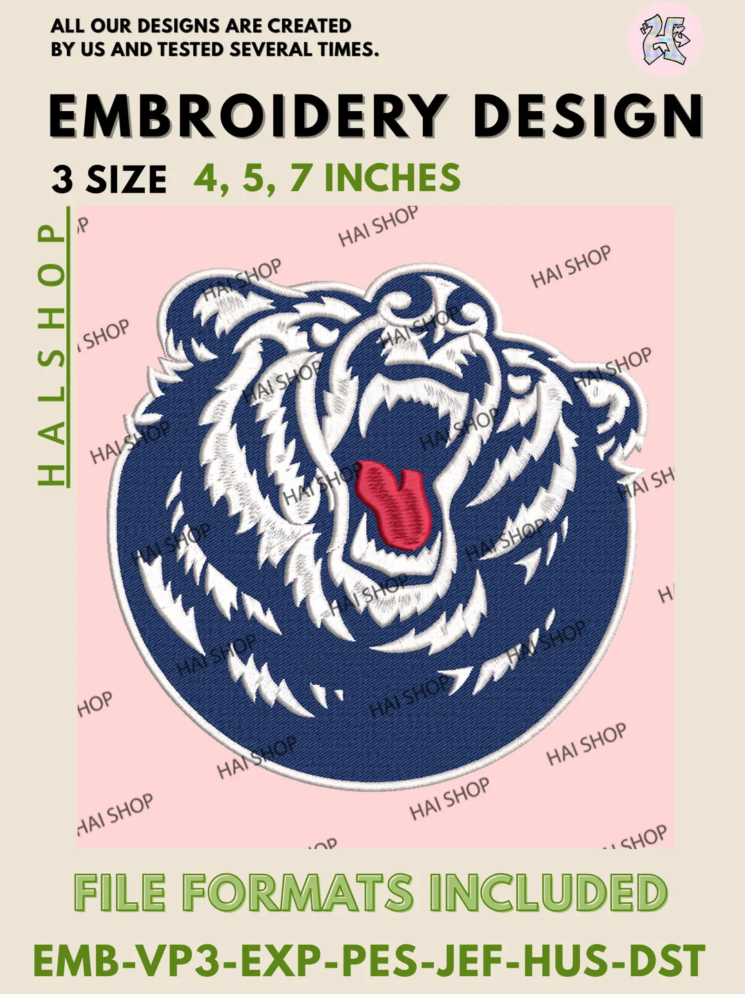 Belmont Bruins Logo Machine Embroidery Design Files, NCAA Belmont Bruins Embroidery, Digital Download
