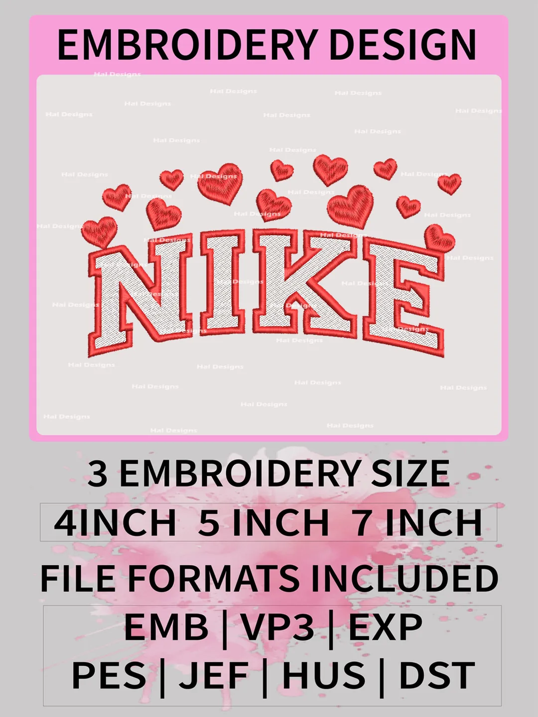 Nike Heart Valentine Embroidery Designs, Love Machine Embroidery Design, Embroidery Design, Embroidery Machin