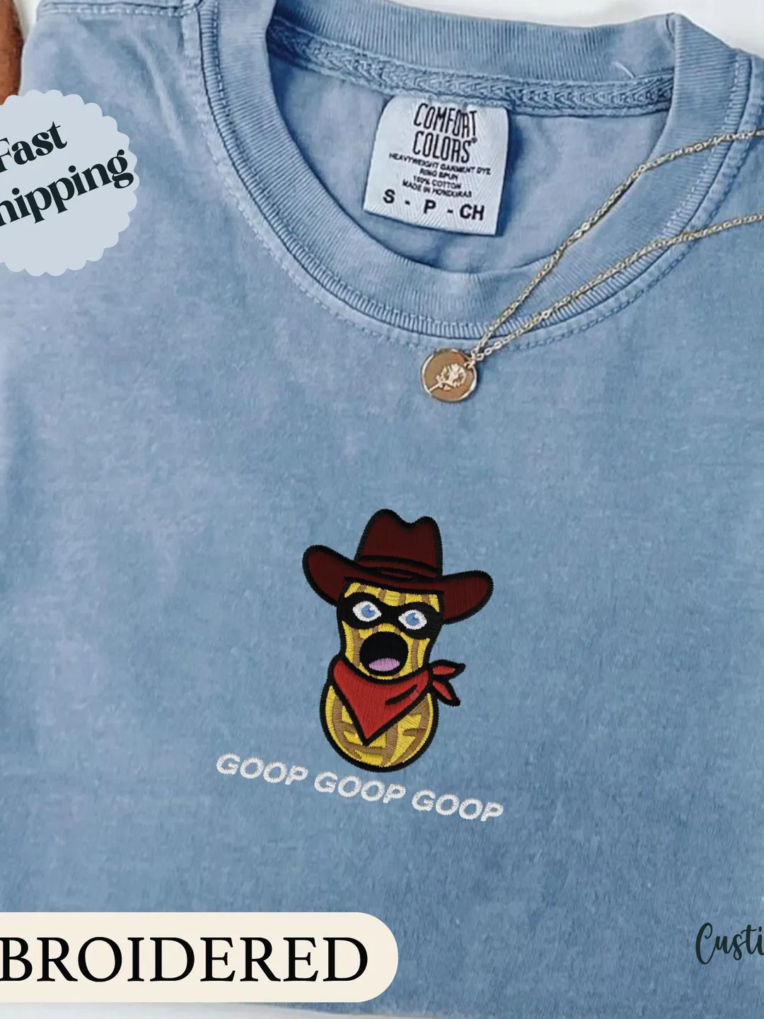 Comfort Colors® The Burnt Peanut GOOP Shirt, Funny Embroidery Shirt. Bungulator Tee, Funny Meme Shirt. The Burnt Peanut GOOP Sweatshirt.
