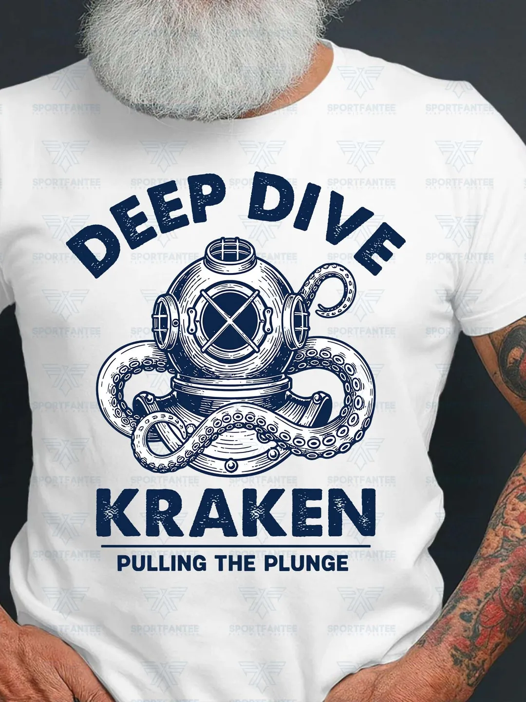Vintage Kraken Deep Dive Shirt, Retro Nautical Sea Monster Tee