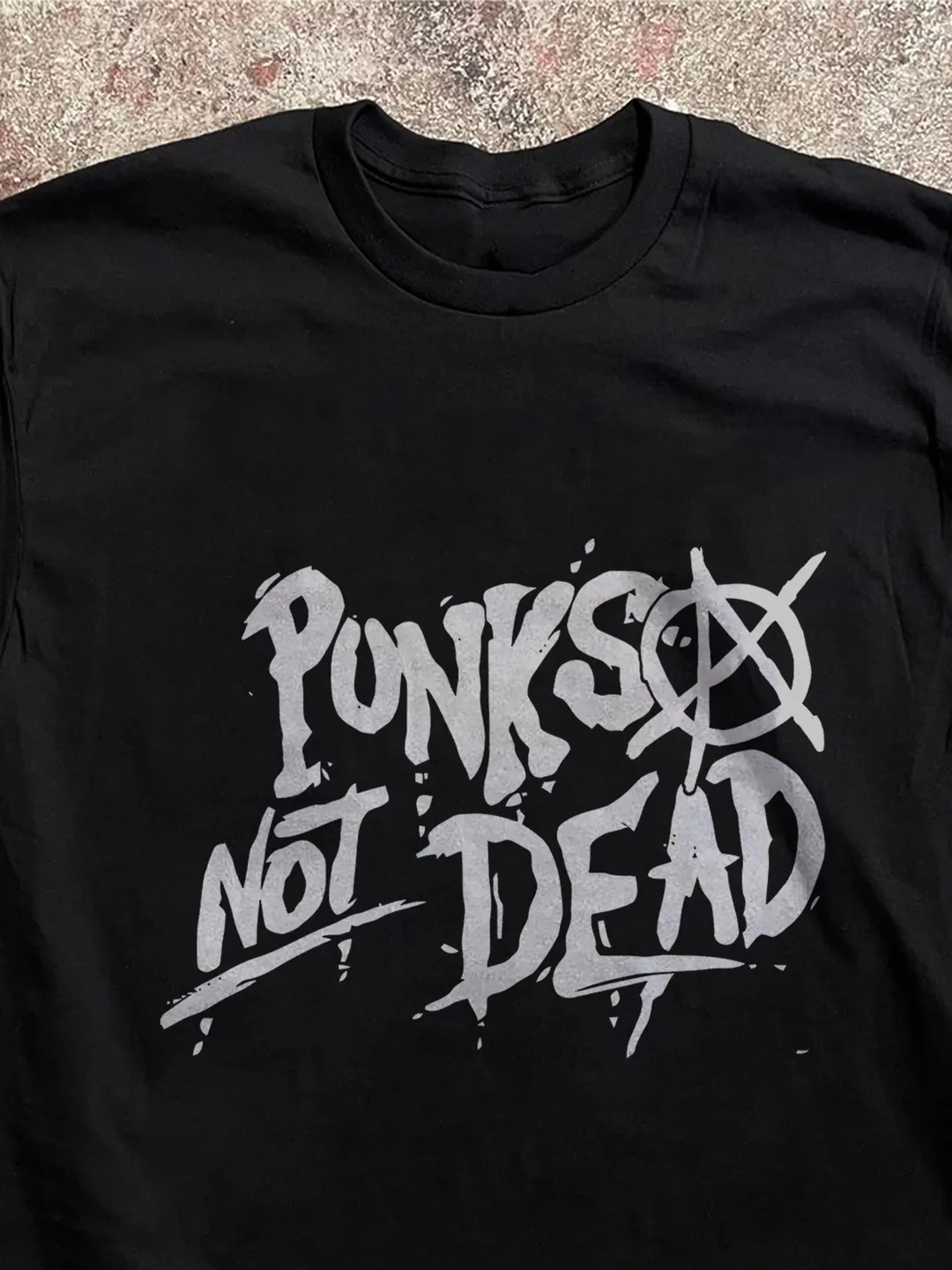 Punk Rock Shirt Punks Not Dead Anarchy Symbol Tee