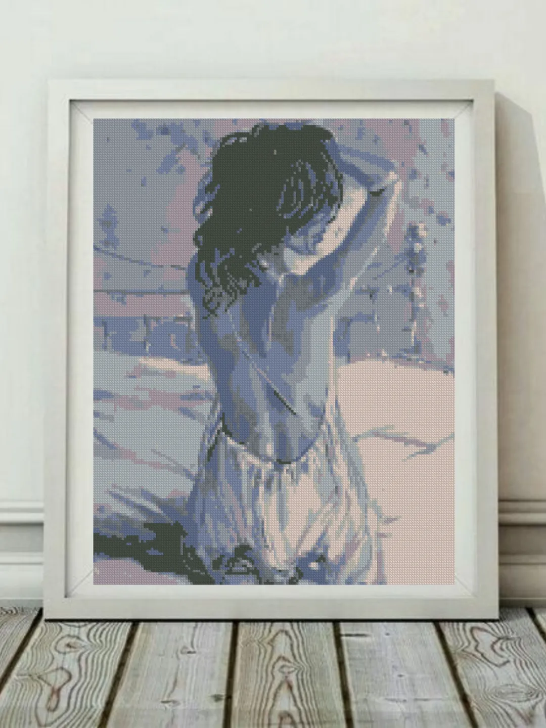 Girls back cross stitch pattern, Woman cross stitch pattern, Morning embroidery, Instant download, Digital PDF