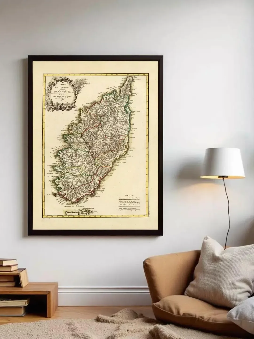 Corsica Map Print | 1783 Vintage Isle de Corse Wall Art
