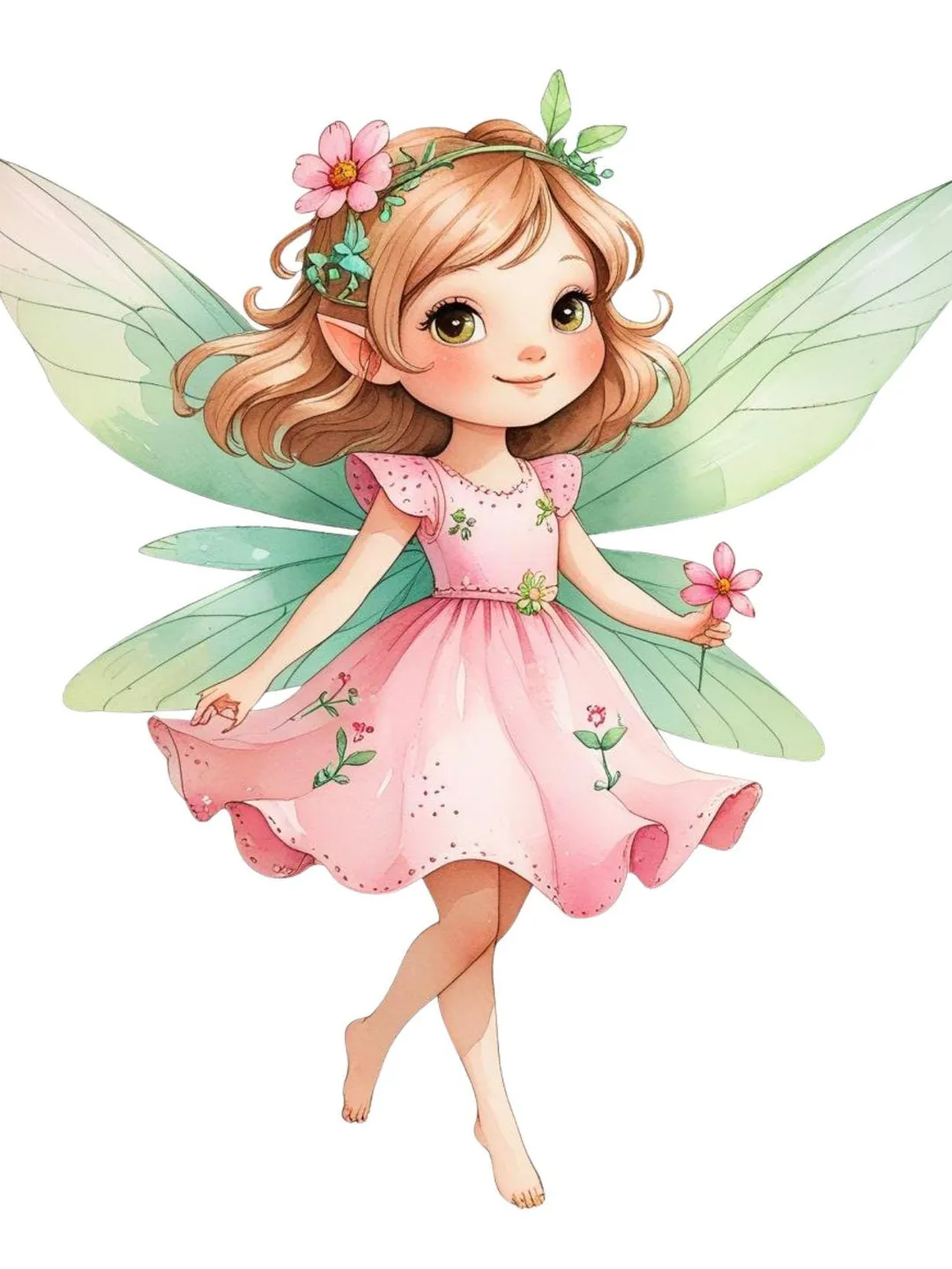 Watercolor Fairy Clipart Bundle: Magical Garden PNG Images (Digital ...