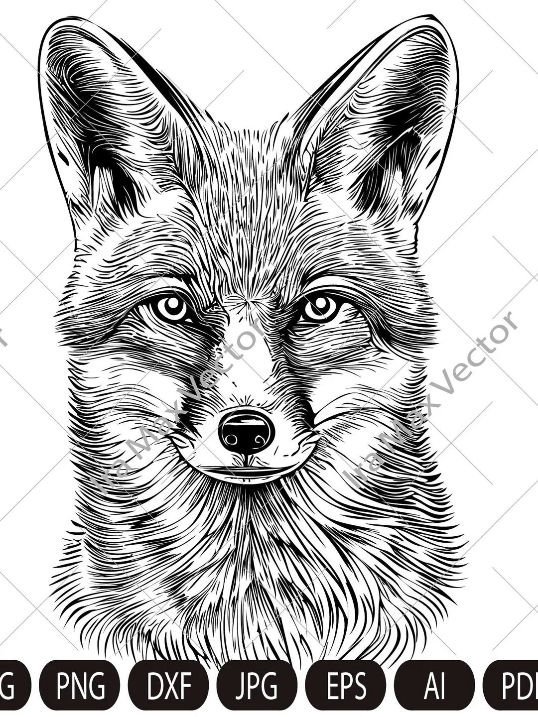 FOX Face svg / Fox Head svg / Fox svg /Fox Mascot svg / Fox Printable / INSTANT DOWNLOAD