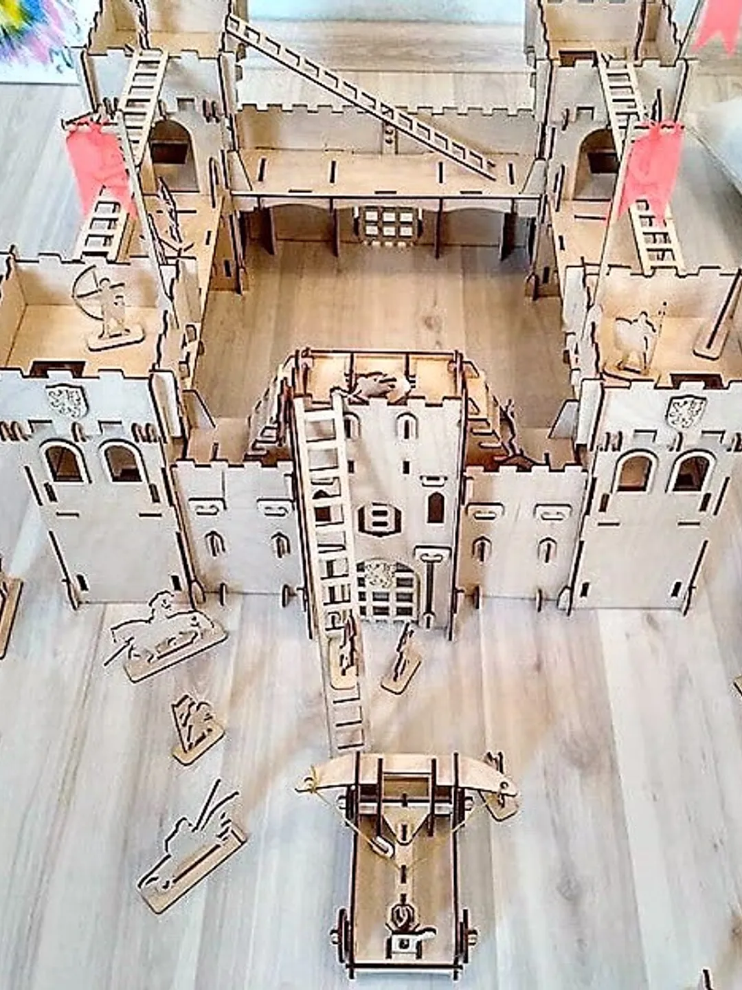 Digital Template Cnc Router Files Cnc Castle Files for Wood Laser Cut Pattern