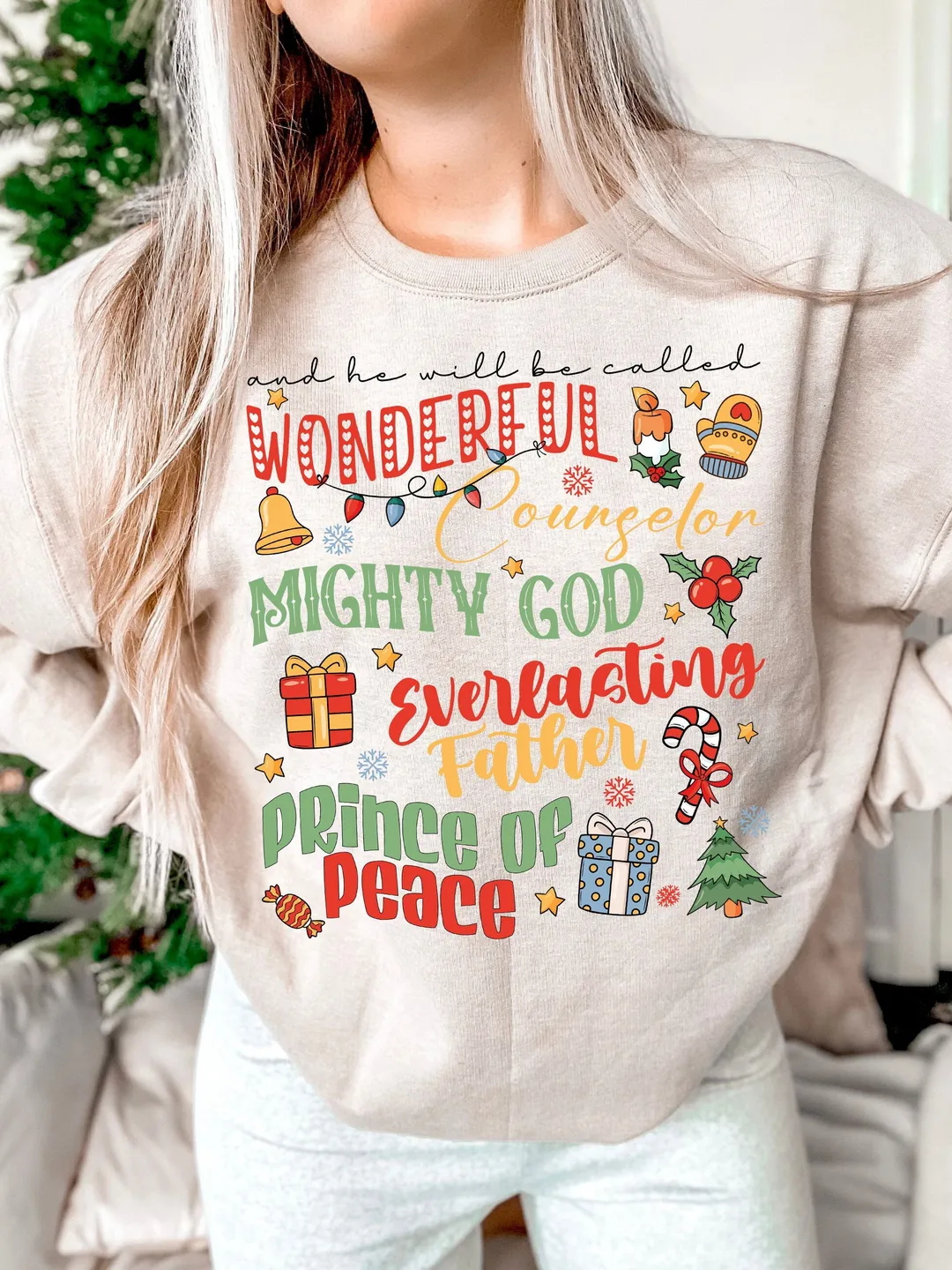And He will be called - Isaiah 9:6 retro png, Retro Christmas Png, Christmas Family, Trendy Christmas png Christian, Christmas bible png