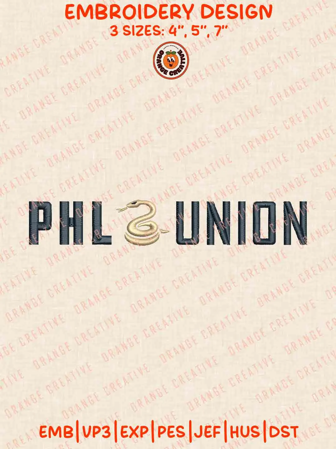 Philadelphia MLS Wordmark Logo Embroidery Files, Philadelphia Union Embroidery Designs, League Soccer Machine Embroidery Files, MLS Philadelphia Union Logo Machine Embroidery, 3 sizes, Digital Download
