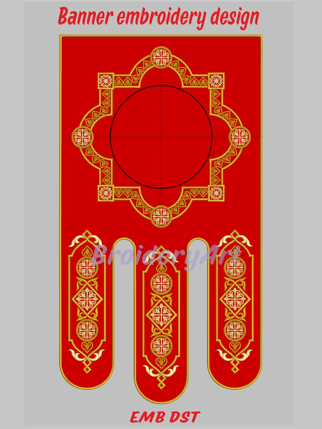 Banner embroidery design