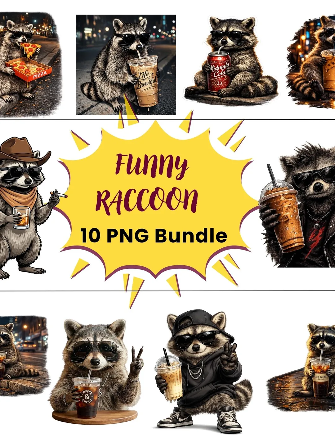 Raccoon Drinking Pink Bubble Tea PNG, Cute Funny Raccoon Meme, Bubble ...