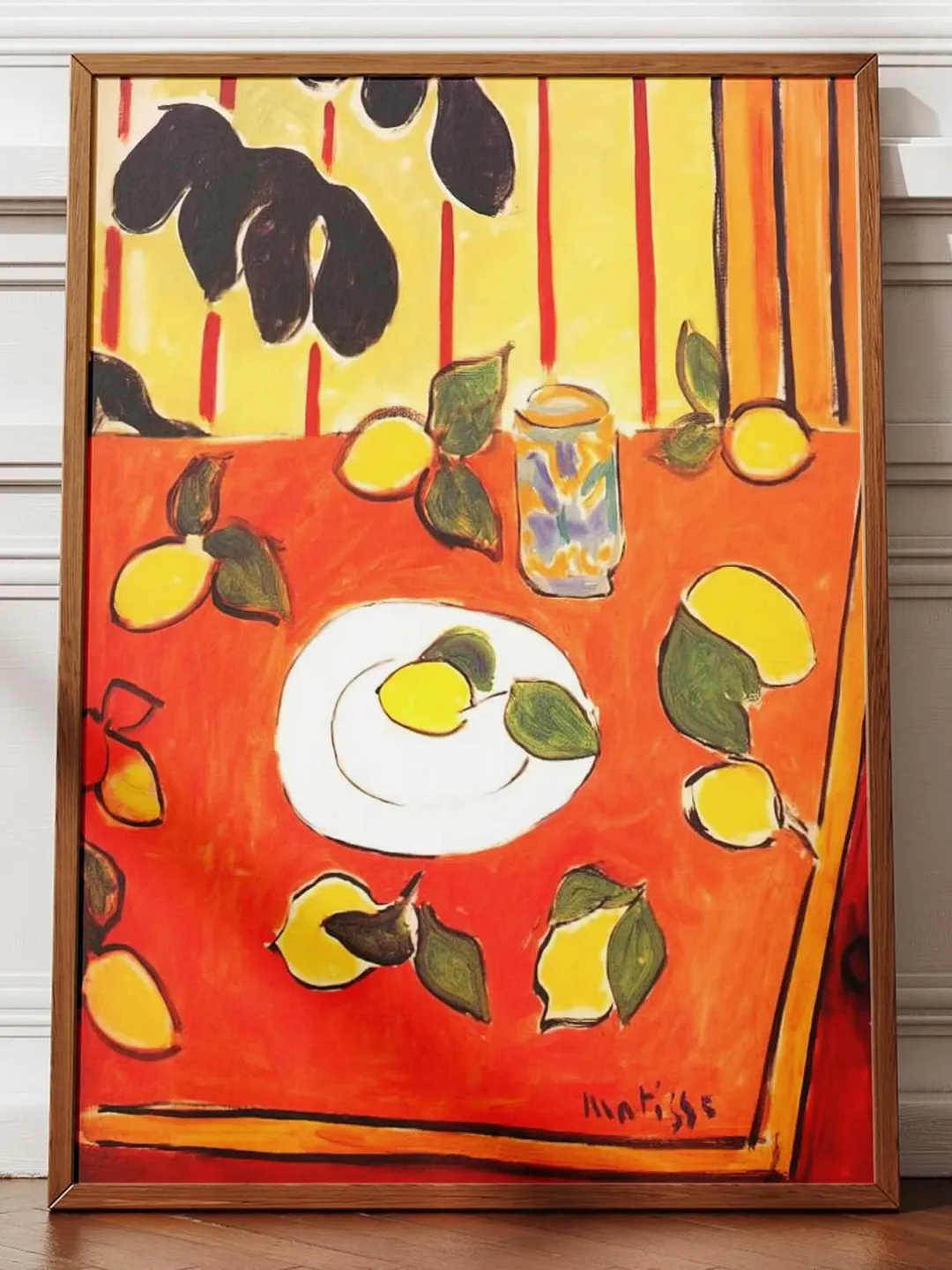 Matisse リーフデザイン 大判絵画　70×70cm Henri Matisse Lemon Still Life Art Print Abstract Fruit Poster