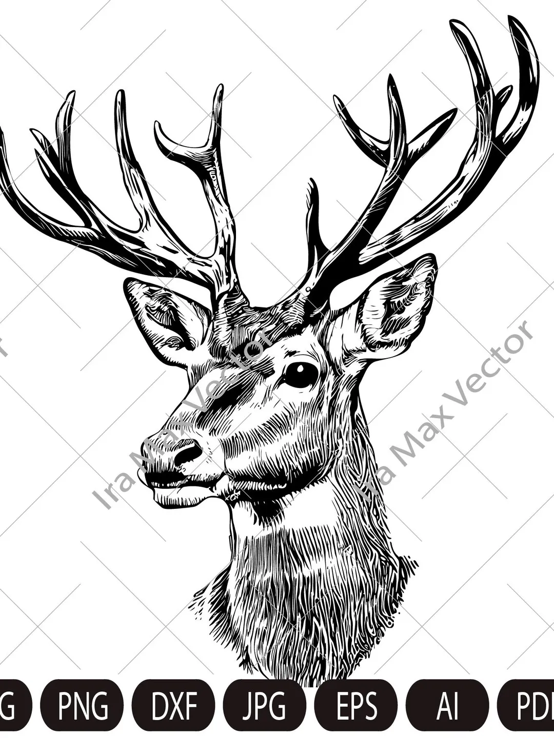 Deer Svg, Deer Head Svg,Deer face, Elk svg, Deer Hunting Svg , Hunting Svg Files, Animals Svg , Deer Silhouette , Deer Clipart, Deer Vector